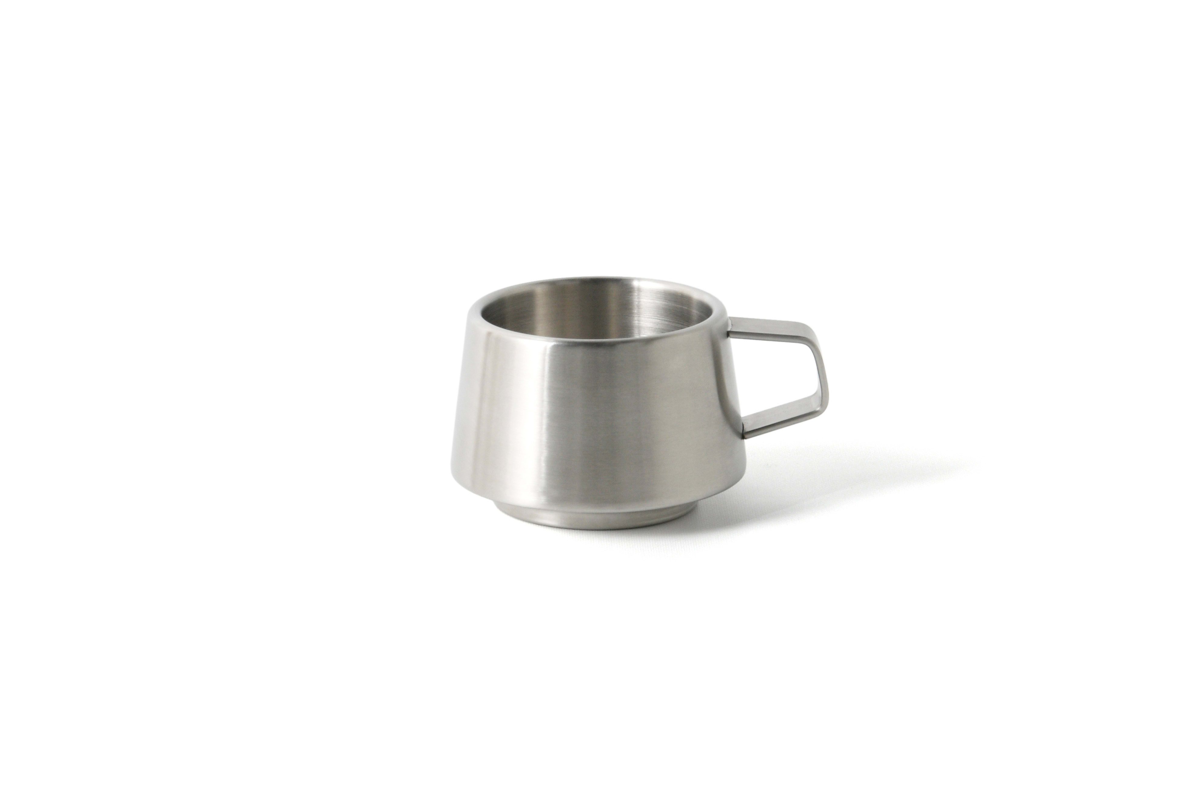 Front of the House DCS071BSS23 11 oz Brushed Stainless Bevel™ Mug, Silver, 12/Case