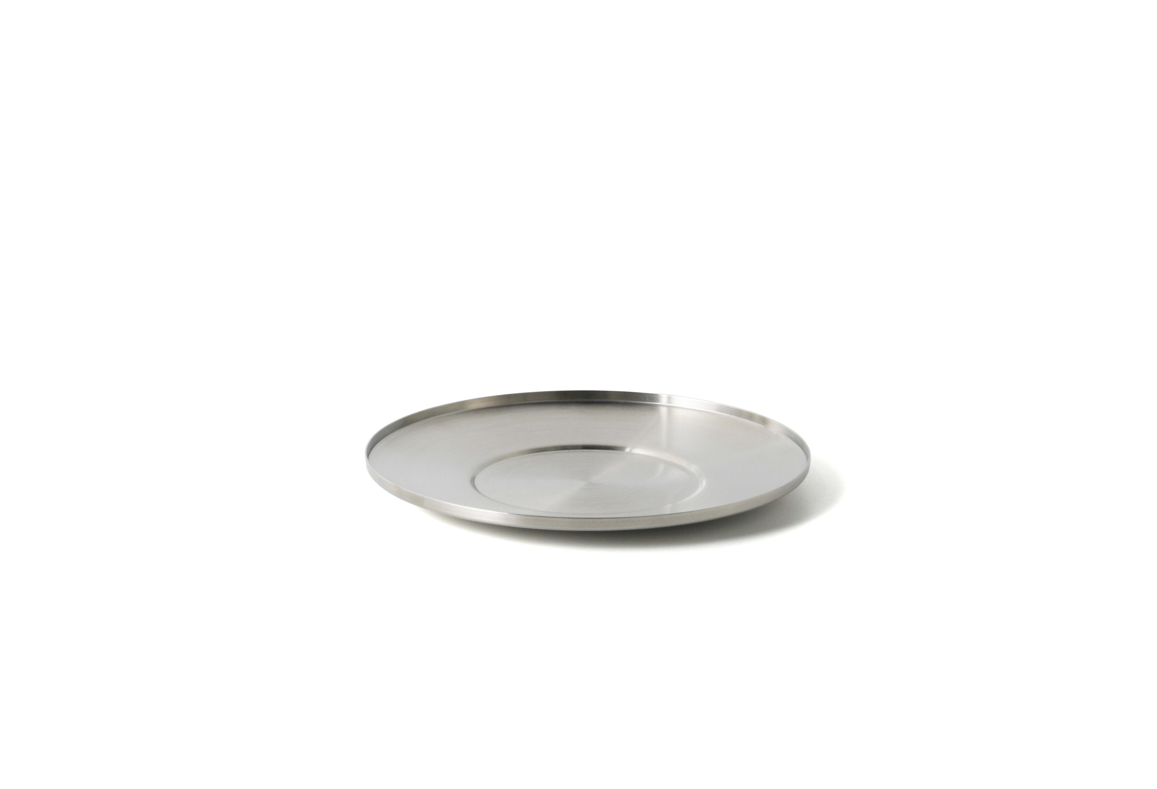 Front of the House DCS072BSS23 6.25" Round Brushed Stainless Bevel™ Saucer, Silver, 12/Case