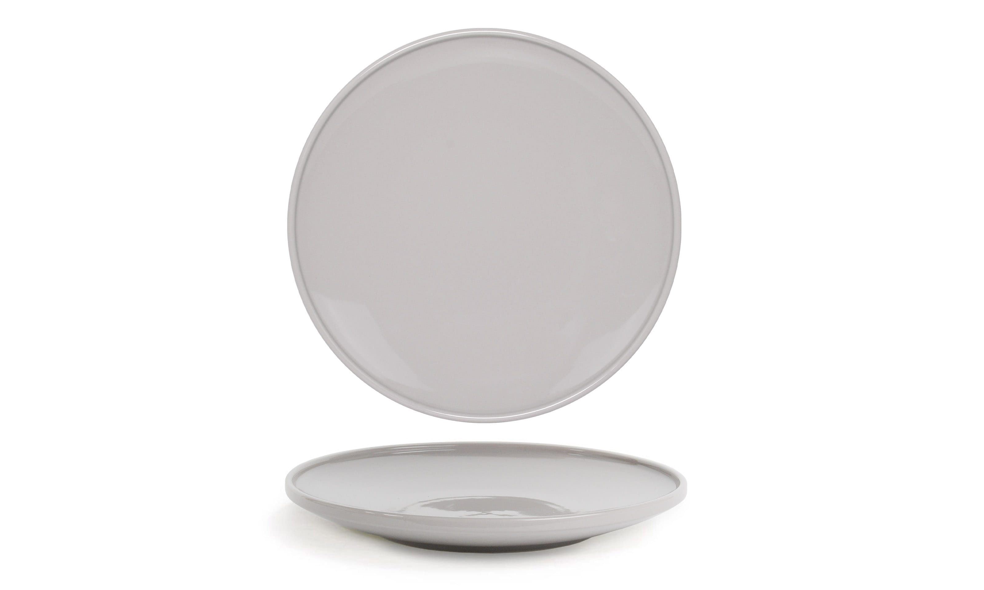 Front of the House DDP094GYP21 11" Round Bevel™ Plate, Stone, 4/Case