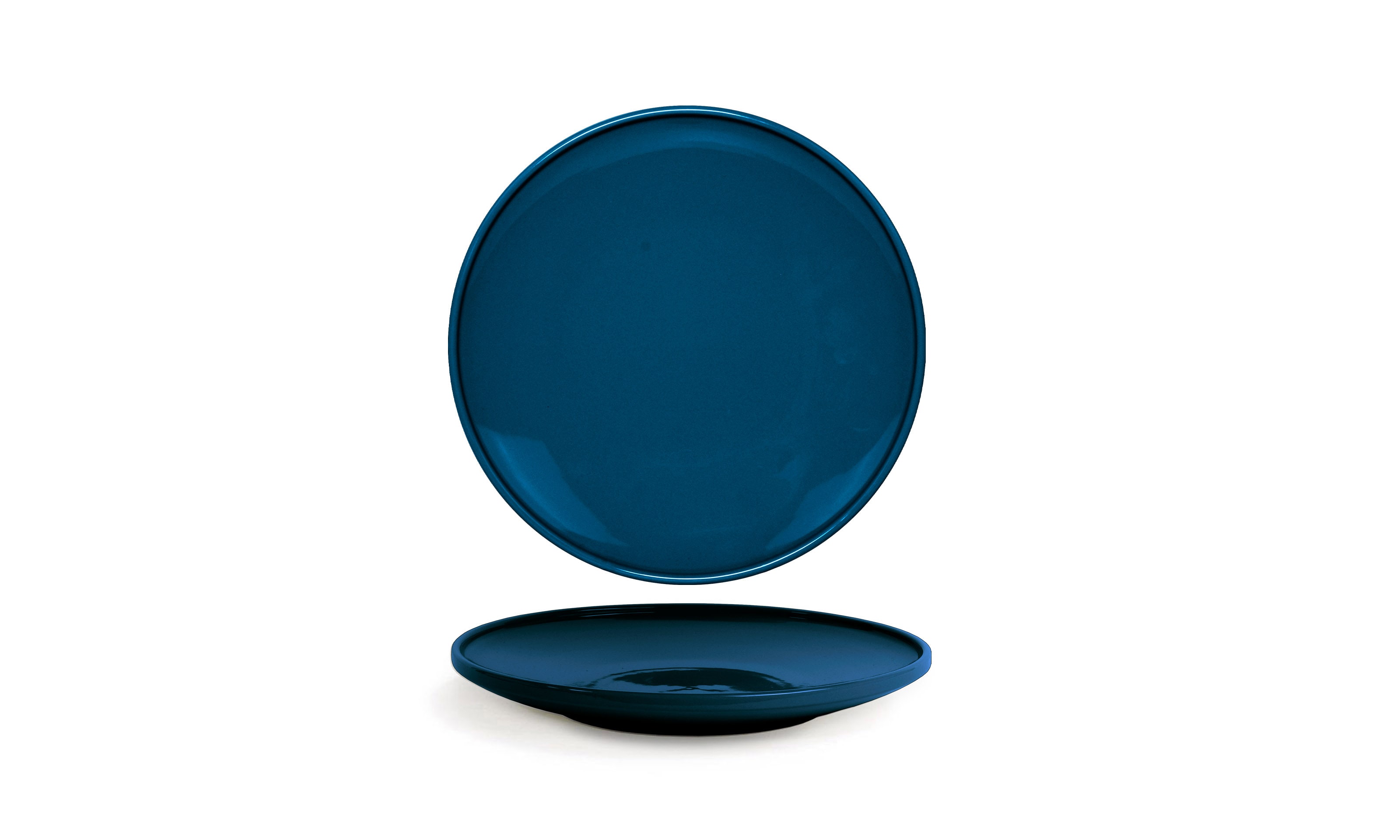 Front of the House DSP047BLP22 7.5" Round Bevel™ Plate, Lapis, 6/Case