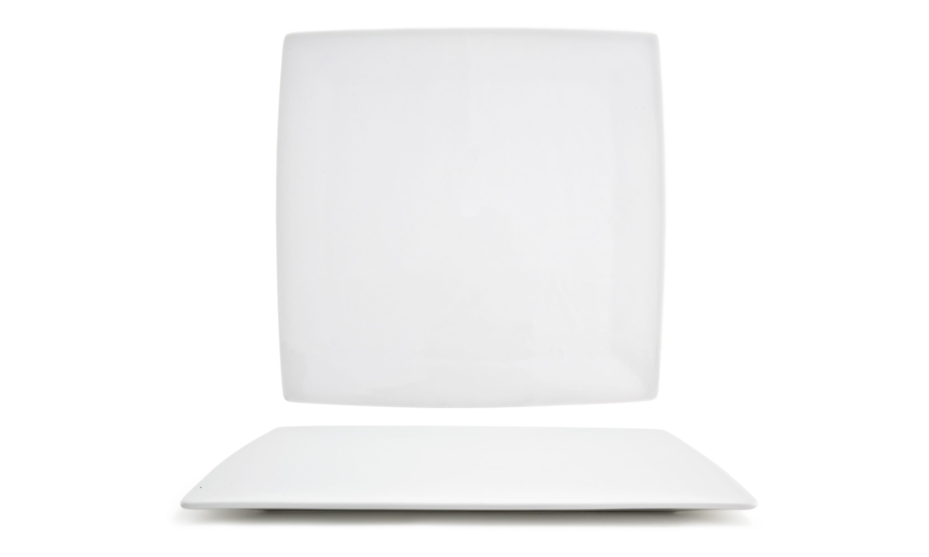 Front of the House DOS017WHP21 12.5" Square Canvas® Plate, 4/Case