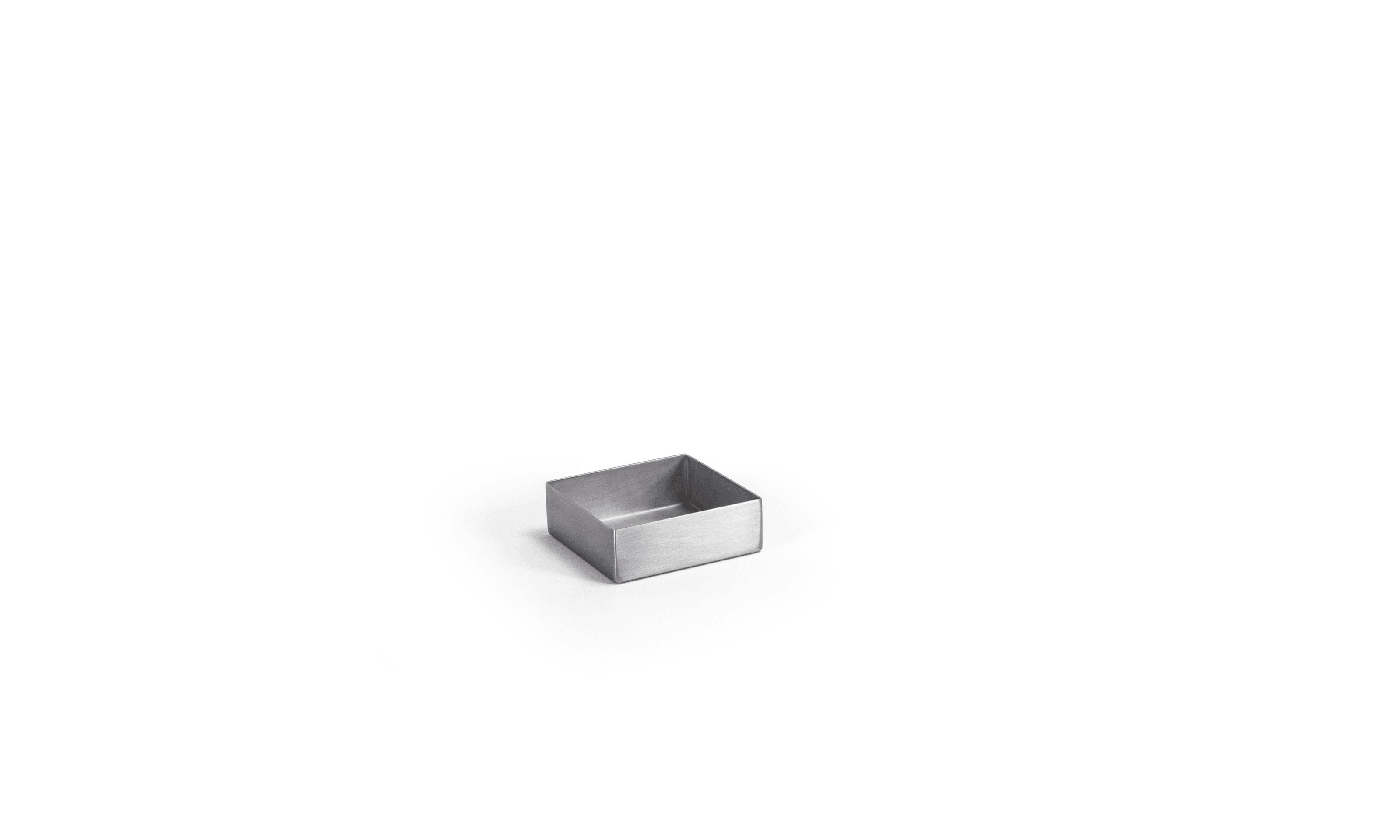 Front of the House DSD028BSS24 2.5 oz Square Brushed Stainless Canvas® Ramekin, Silver, 24/Case