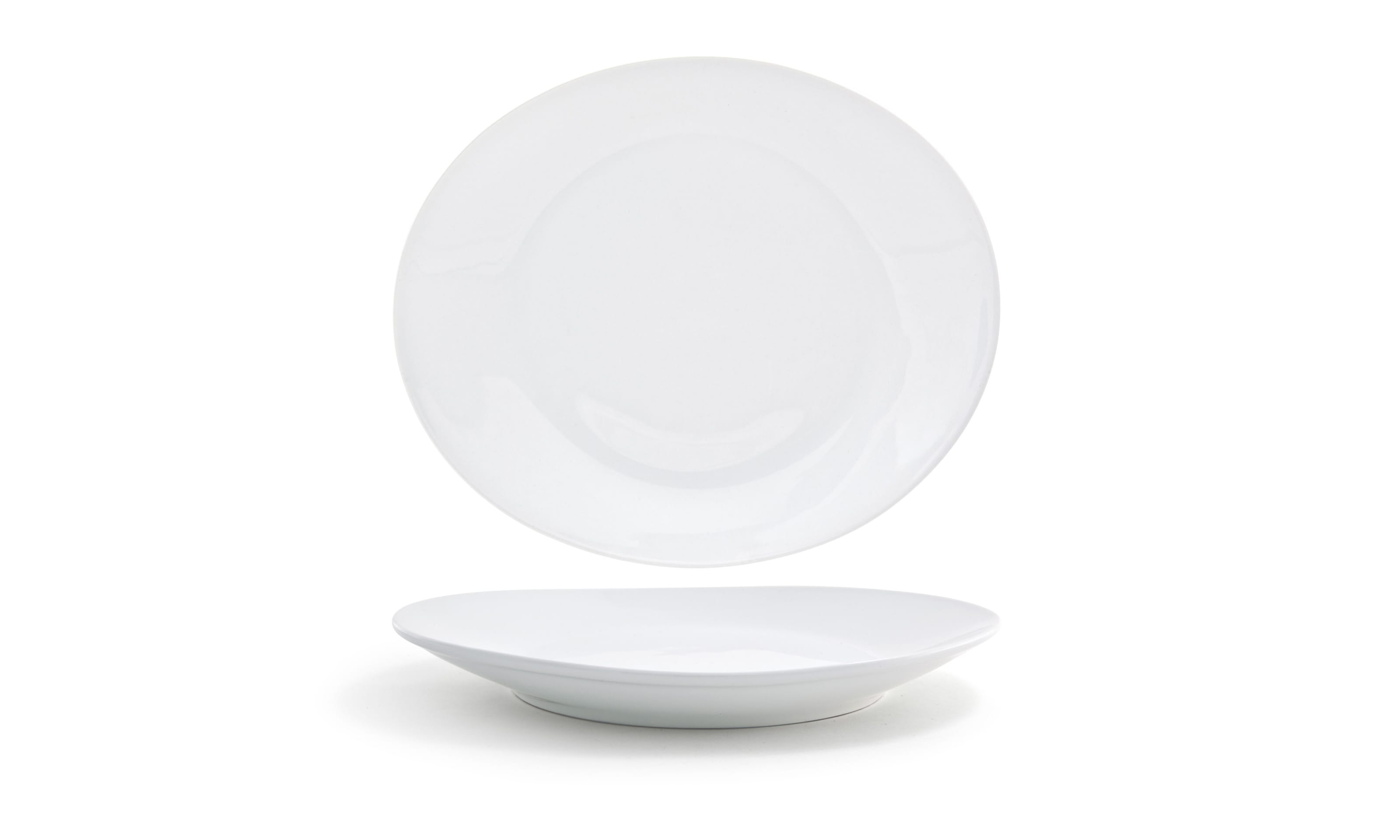 Front of the House DDP032WHP12 12" Oval Ellipse™ Plate, 6/Case