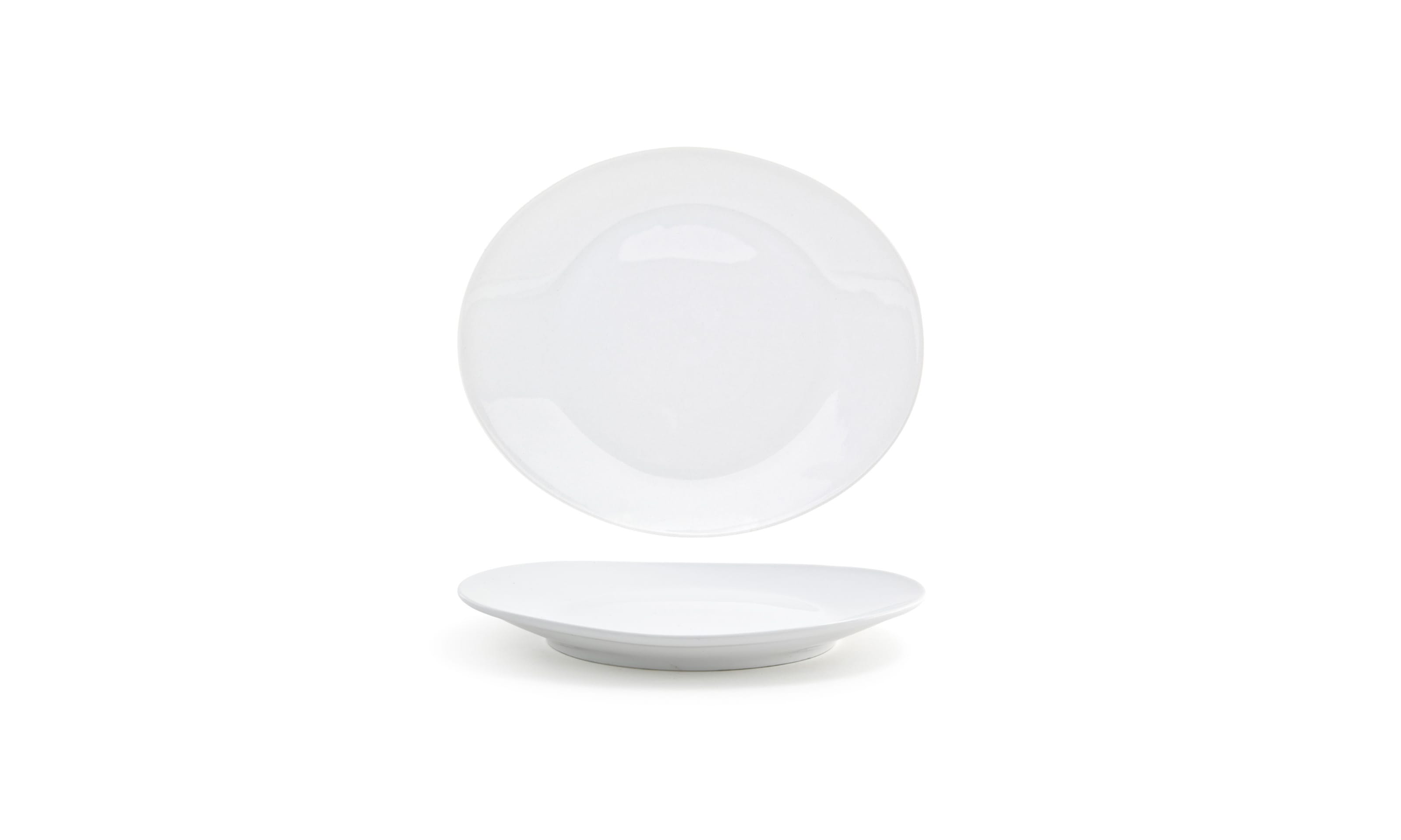 Front of the House DSP015WHP13 9" Oval Ellipse™ Plate, 12/Case