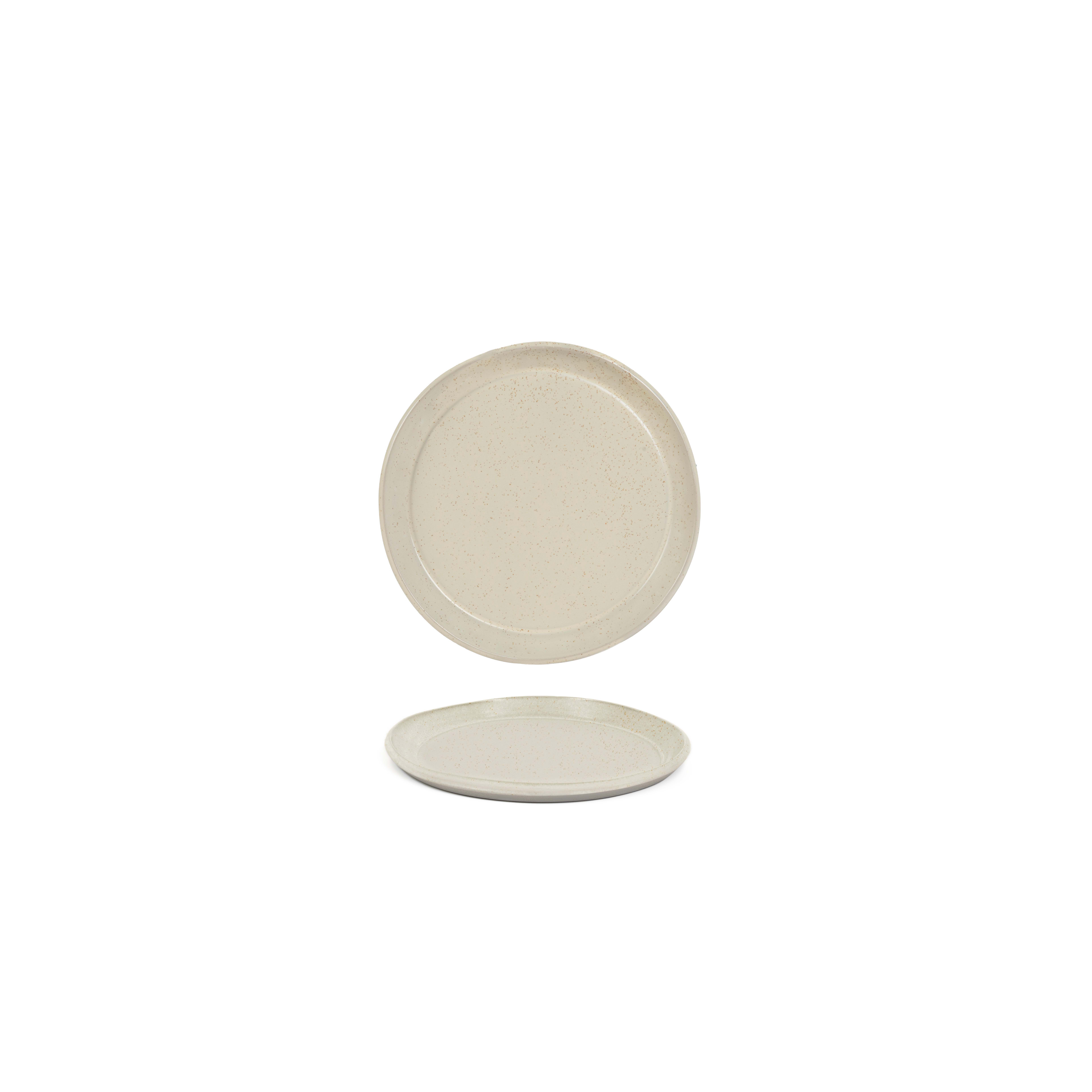 Front of the House DBB042BEP23 6" Round Mezze™ Plate, Sesame, 12/Case