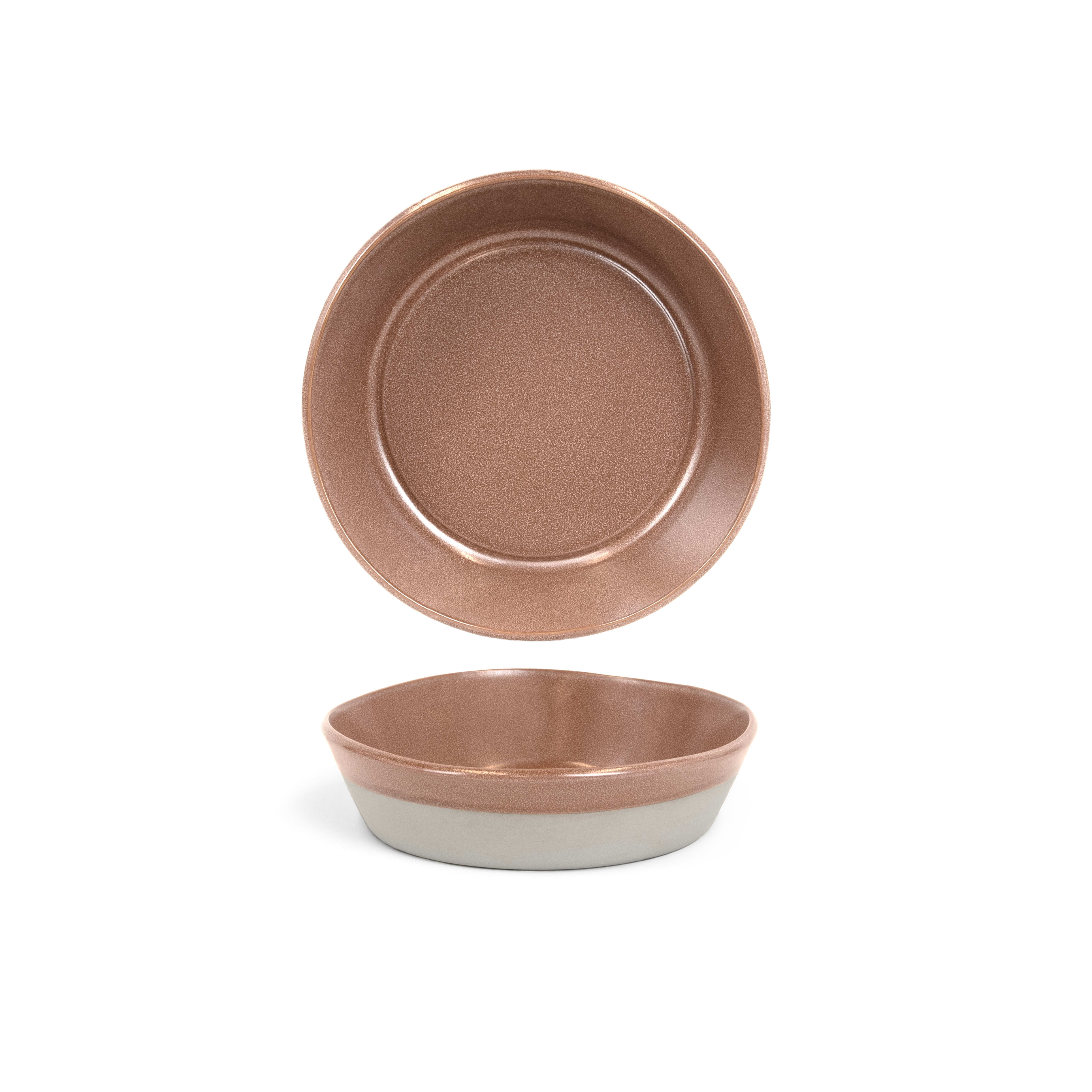 Front of the House DBO198BRP21 8.75" Round Mezze™ Bowl, 48 oz, Cinnamon, 4/Case