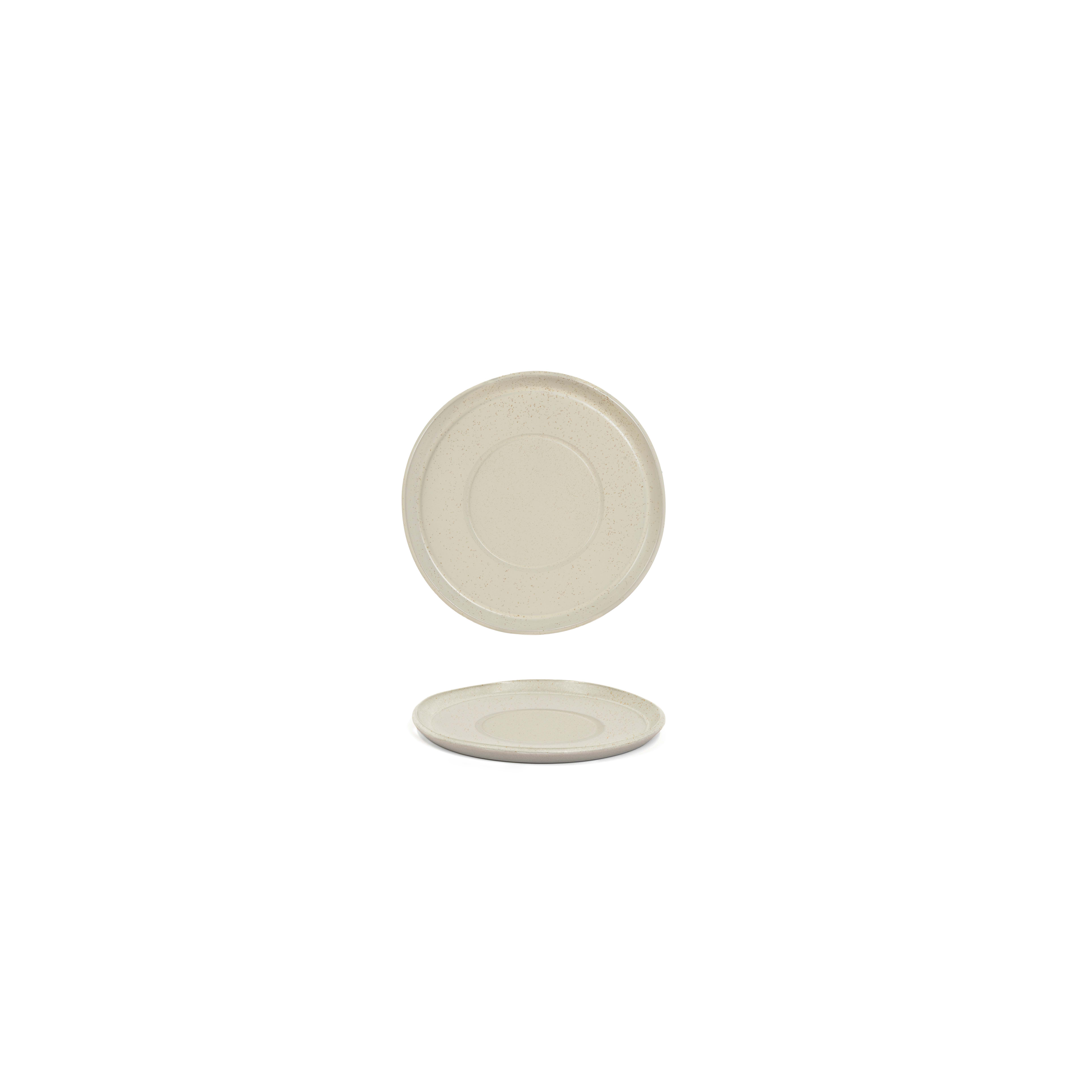 Front of the House DCS077BEP23 4.5" Round Mezze™ Saucer, Sesame, 12/Case