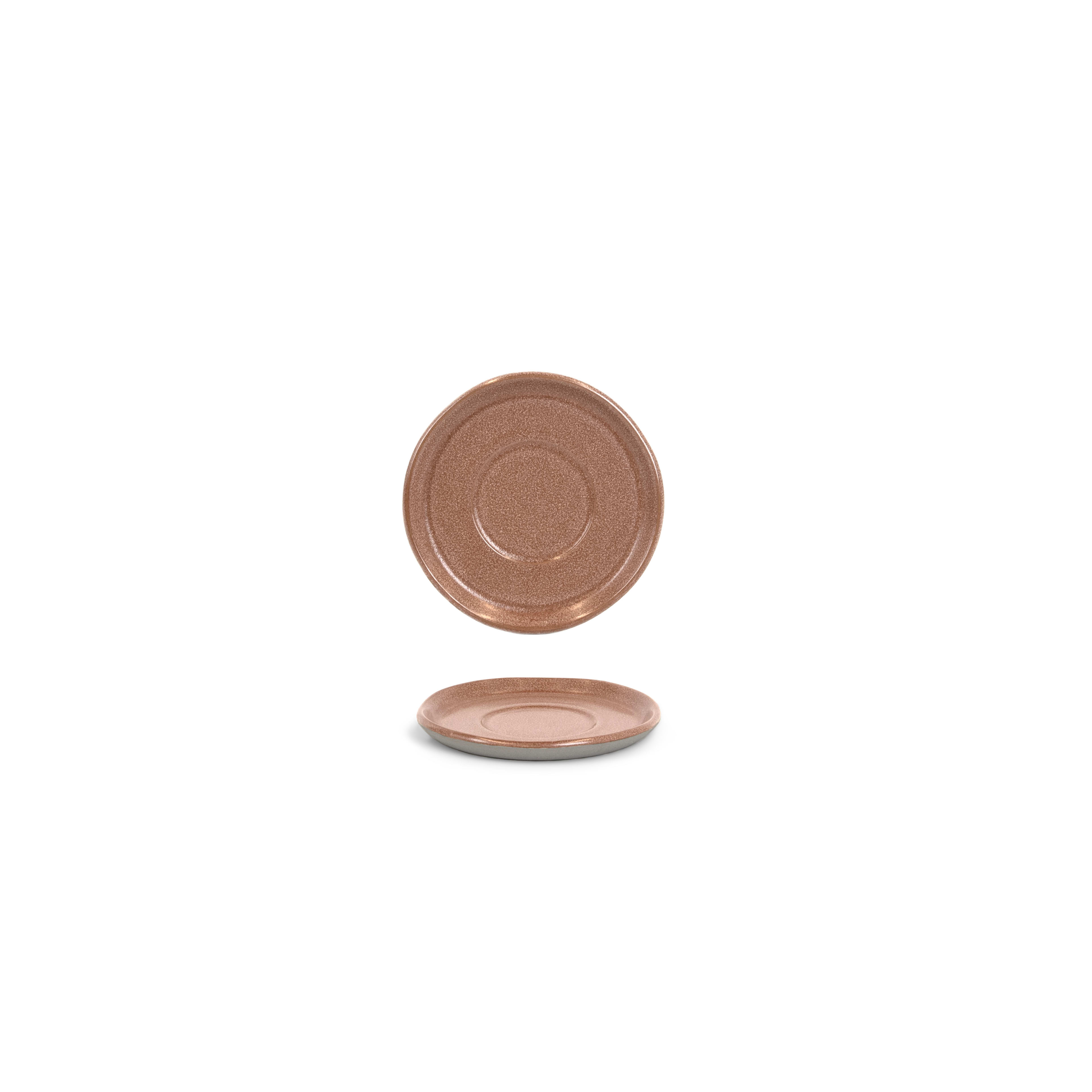 Front of the House DCS077BRP23 4.5" Round Mezze™ Saucer, Cinnamon, 12/Case