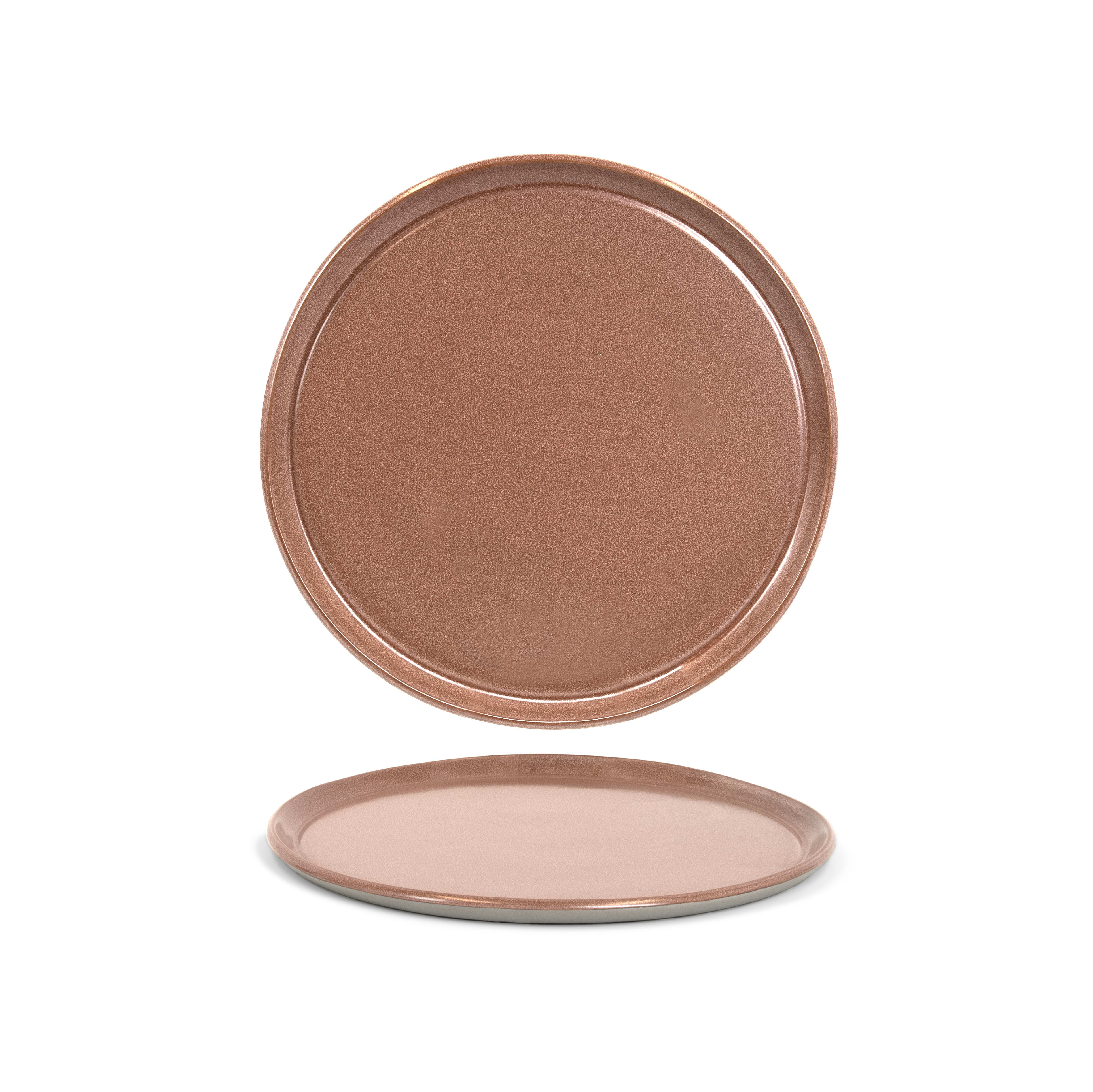 Front of the House DDP098BRP21 11" Round Mezze™ Plate, Cinnamon, 4/Case