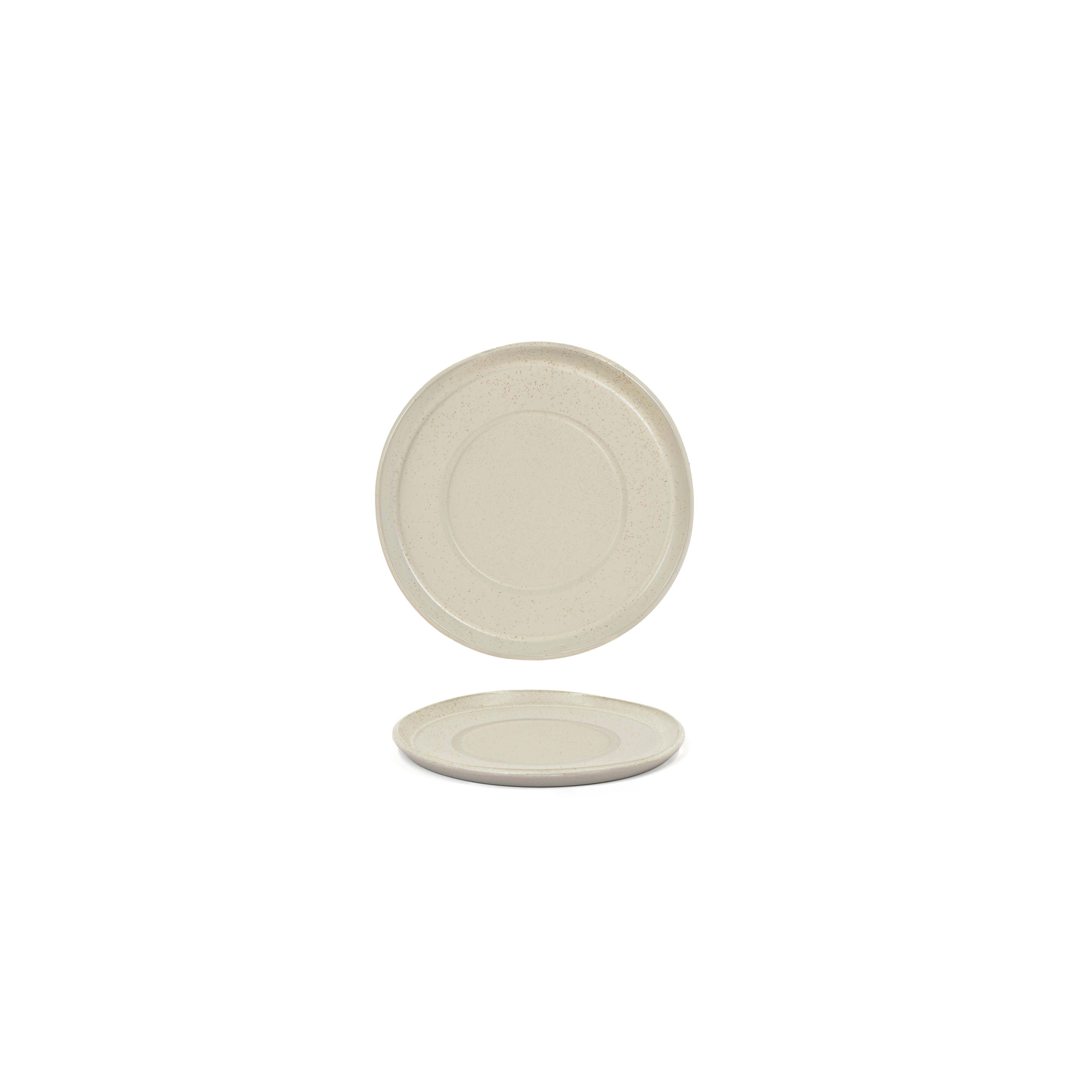 Front of the House DMU030BEP23 6" Round Mezze™ Saucer, Sesame, 12/Case