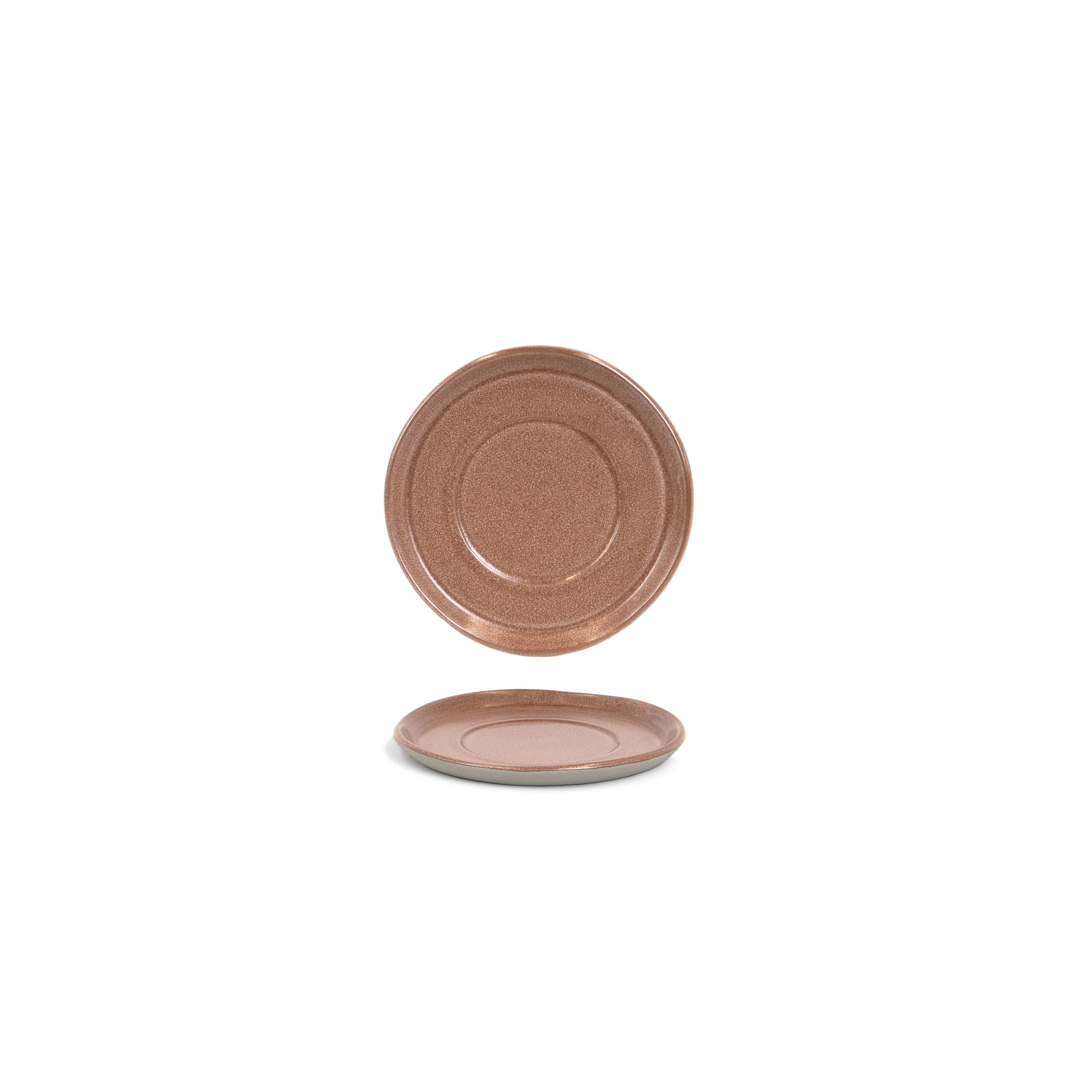 Front of the House DMU030BRP23 6" Round Mezze™ Saucer, Cinnamon, 12/Case