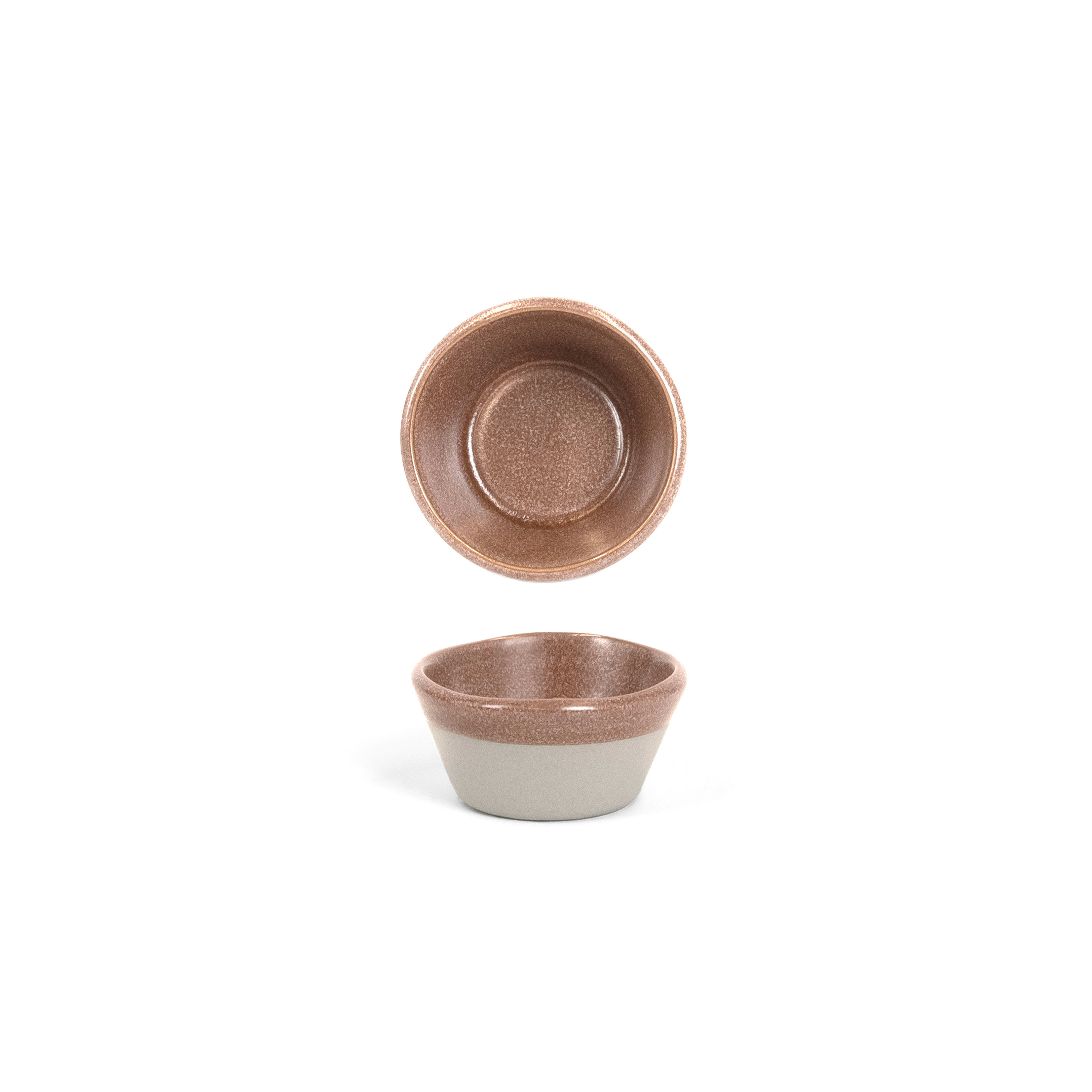 Front of the House DSD080BRP23 3 oz Round Mezze™ Ramekin, Cinnamon, 12/Case