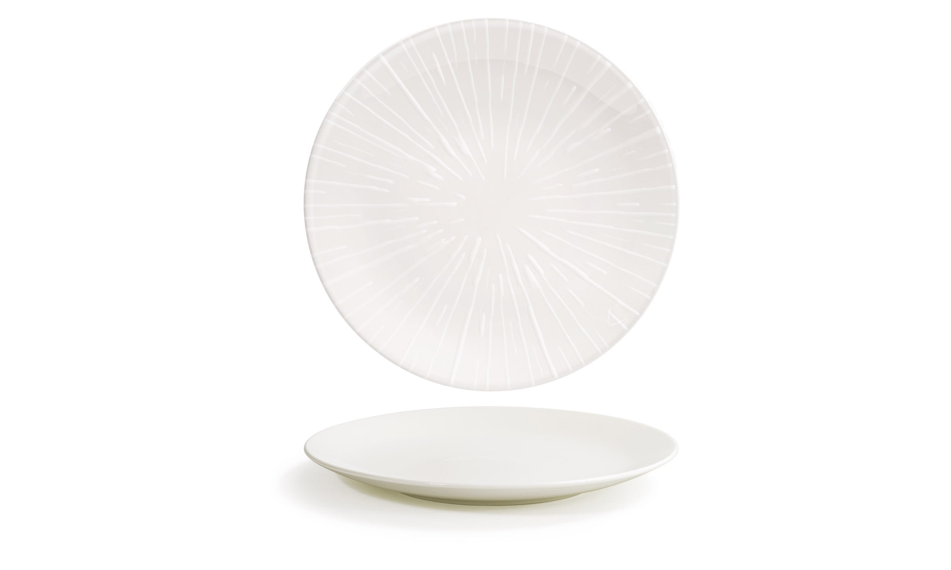 Front of the House DDP090BEP21 11" Round Catalyst® Coupe Plate, Spoke™, 4/Case