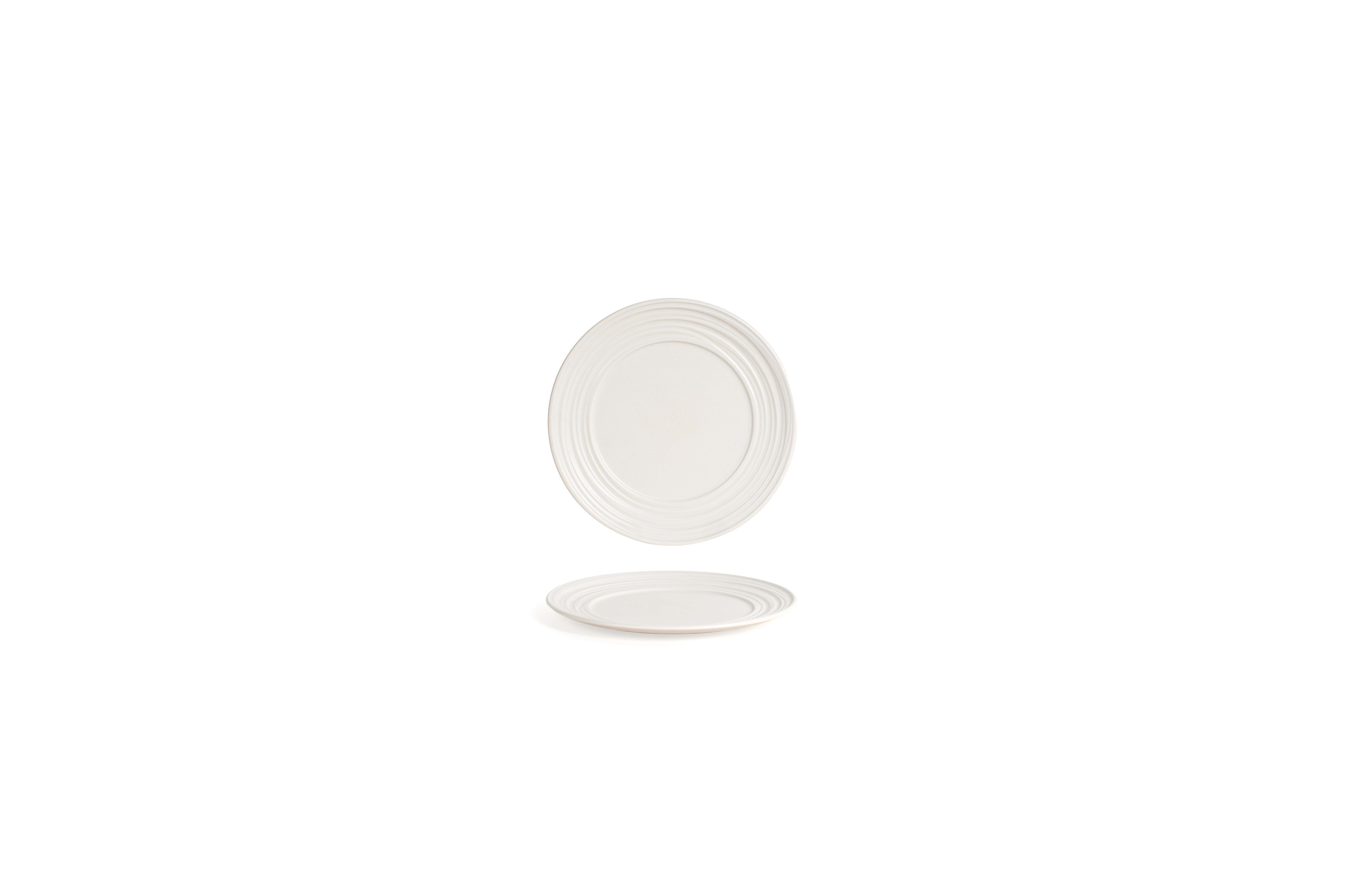 Front of the House DAP019BET22 7" Round re.WARE™ Onda Plate, Shell, 6/Case
