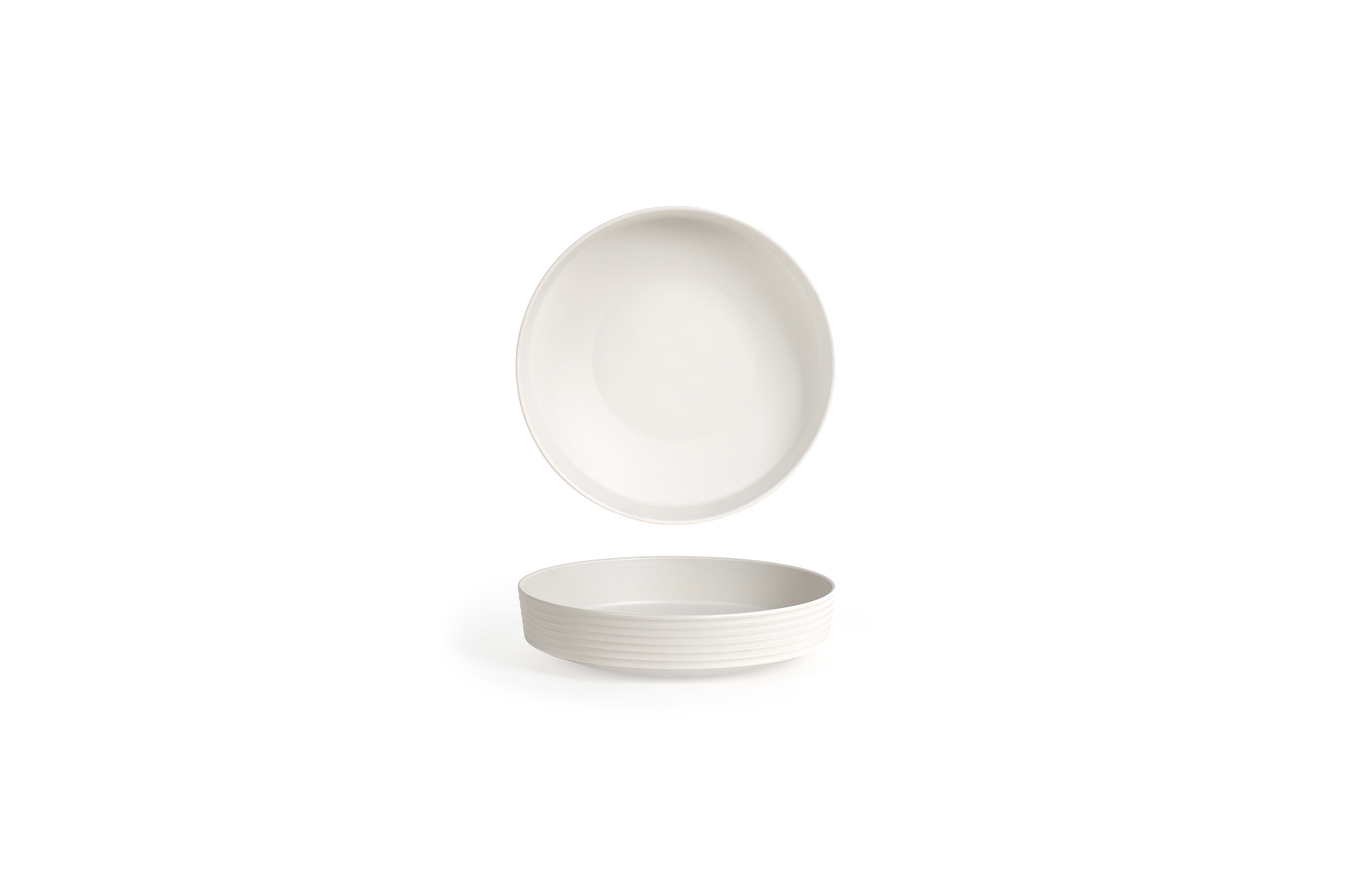 Front of the House DBO025BET22 8.75" Round re.WARE™ Onda Bowl, 48 oz, Shell, 6/Case