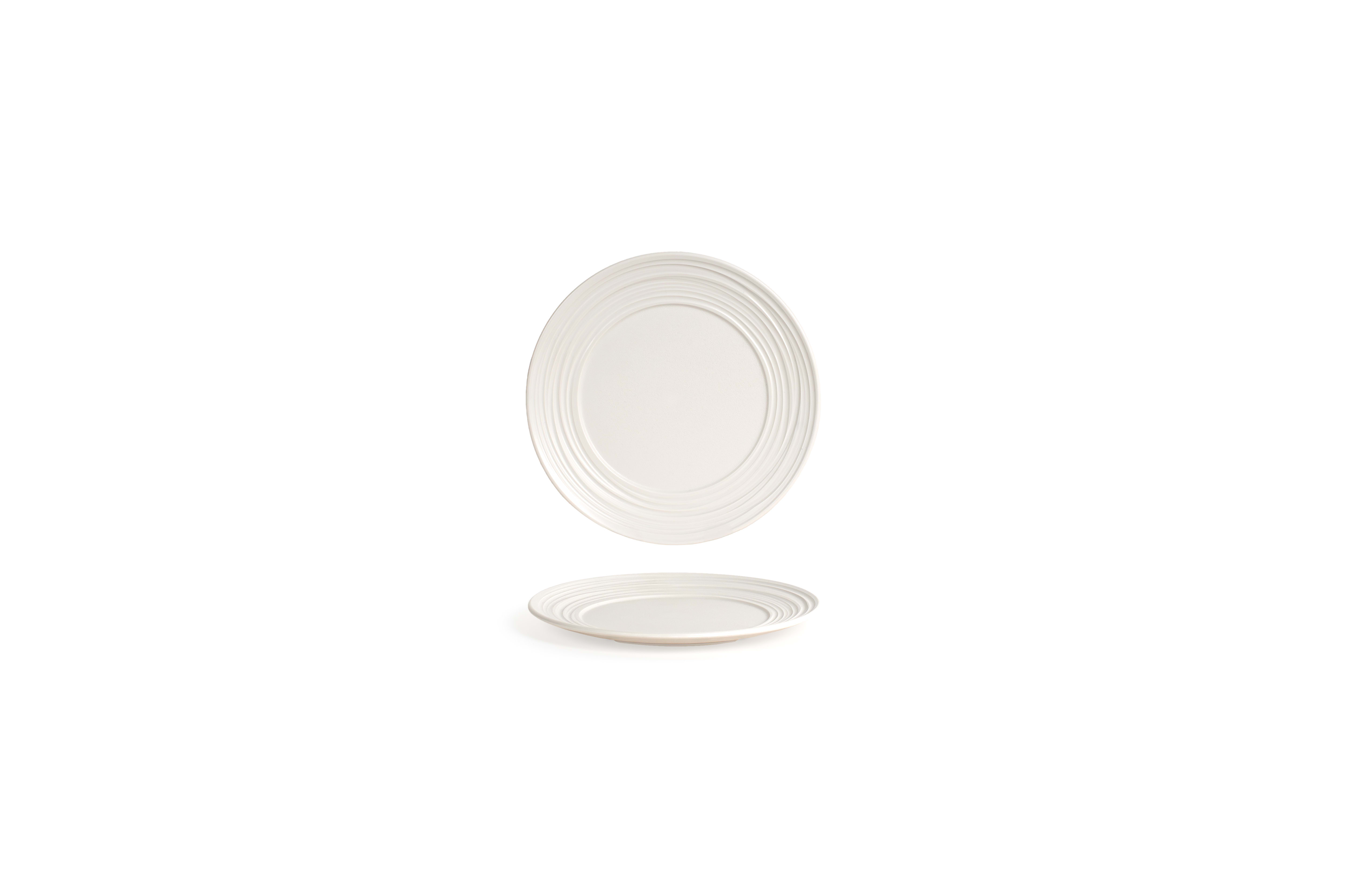 Front of the House DSP003BET22 8" Round re.WARE™ Onda Plate, Shell, 6/Case