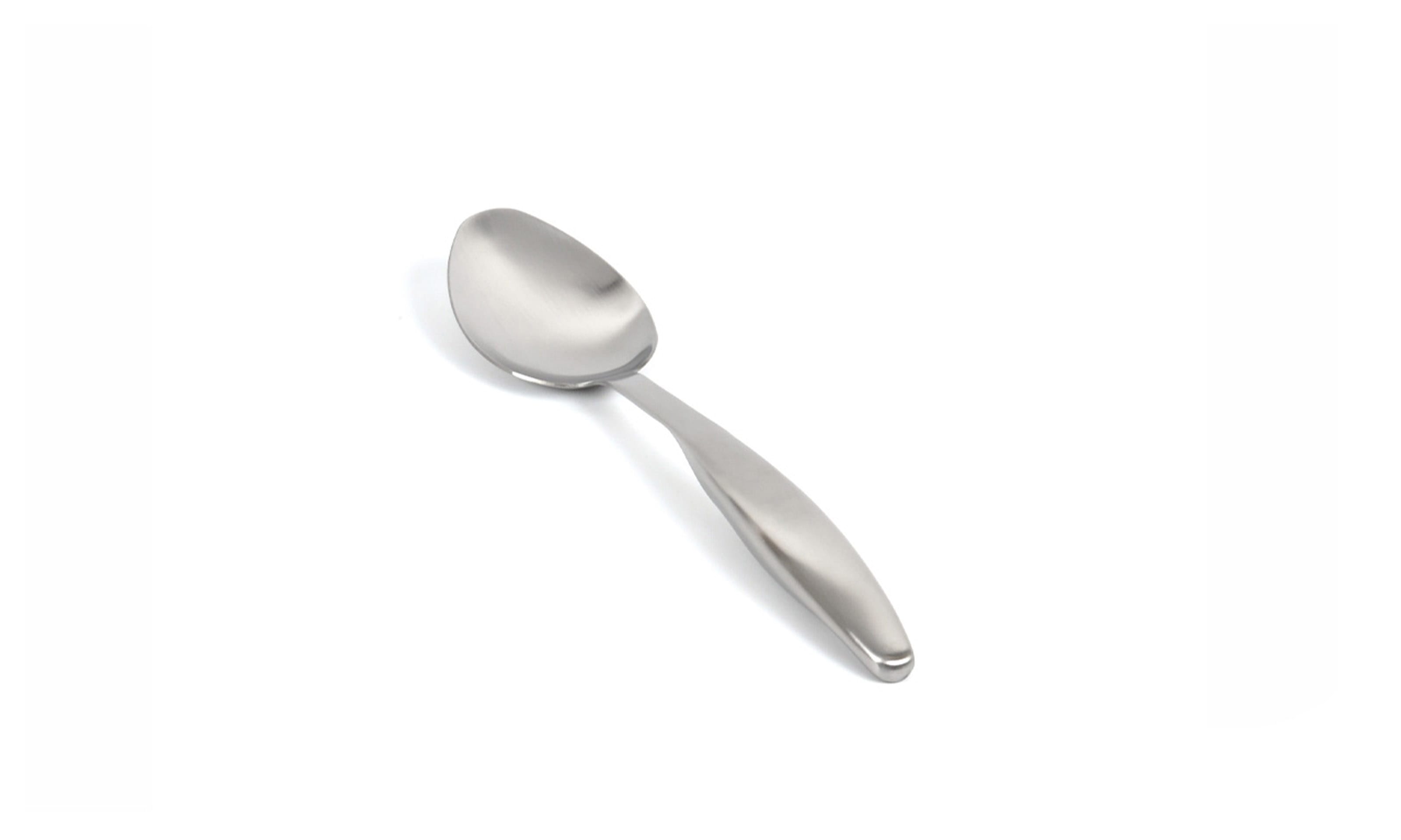 FOH BUT036BSS23 10.25" Brushed Stainless Serving Spoon - Silver