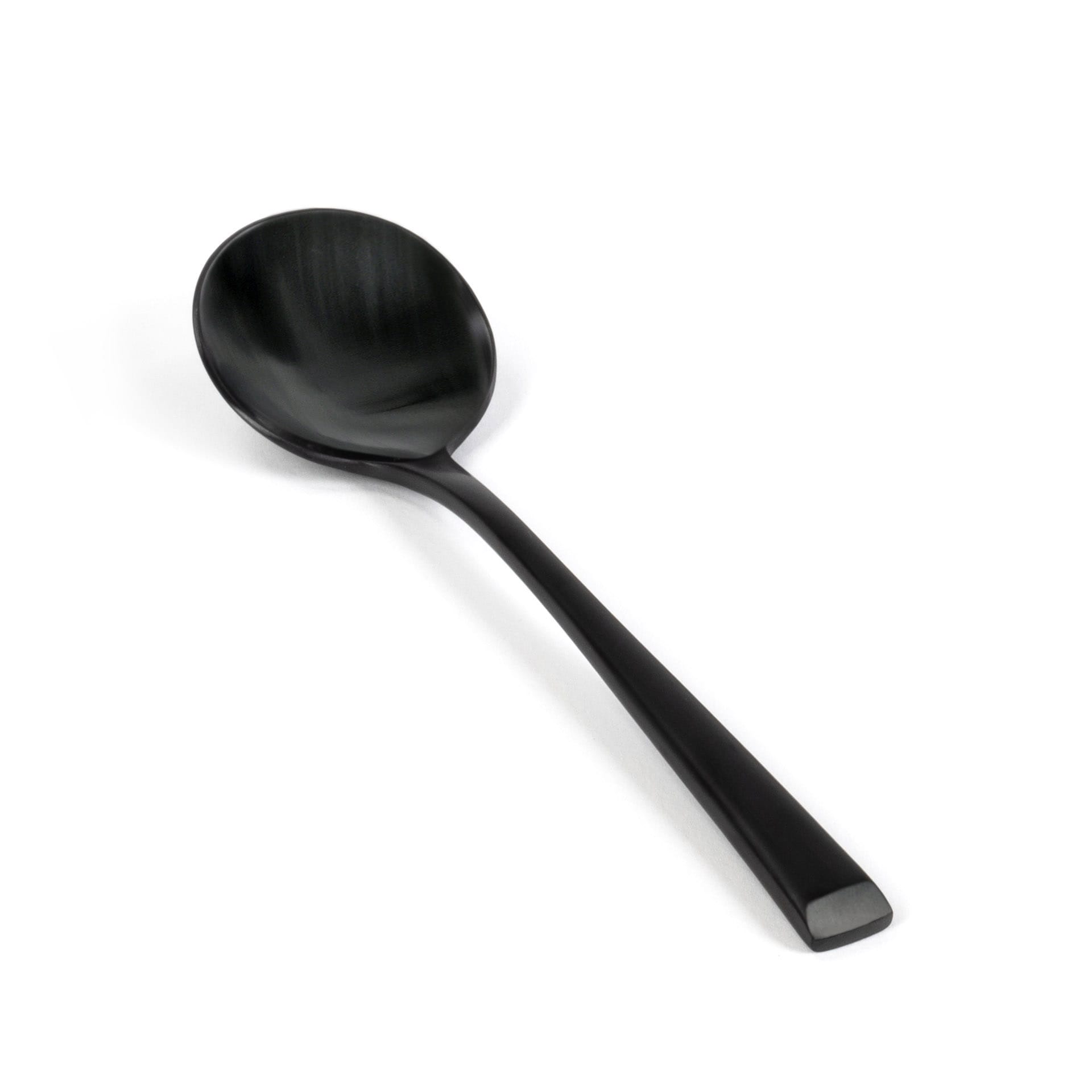 FOH FSS006BKS23 6.25" Parker Soup Spoon - Matte Black