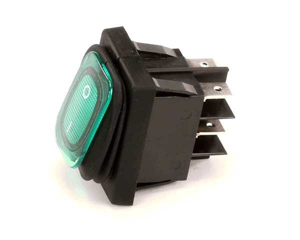 Hatco 02.19.239.00 Lighted DPST Rocker Switch, Green