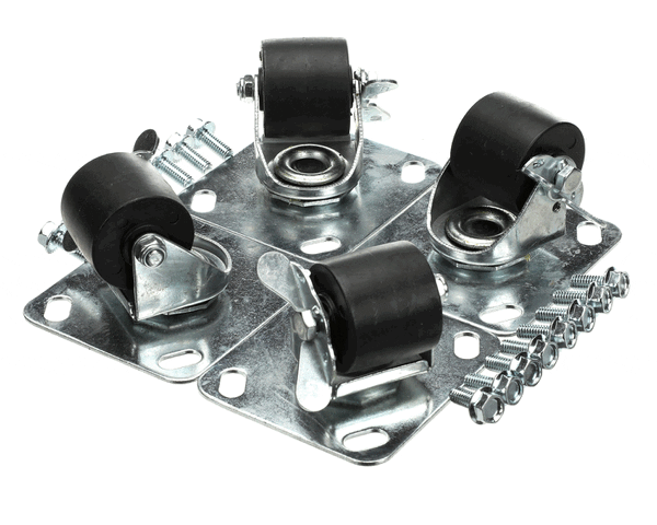 Traulsen CK14 Swivel Plate Caster Set w/ Mounting Hardware, 2 w/ Brake, 2 w/out Brake