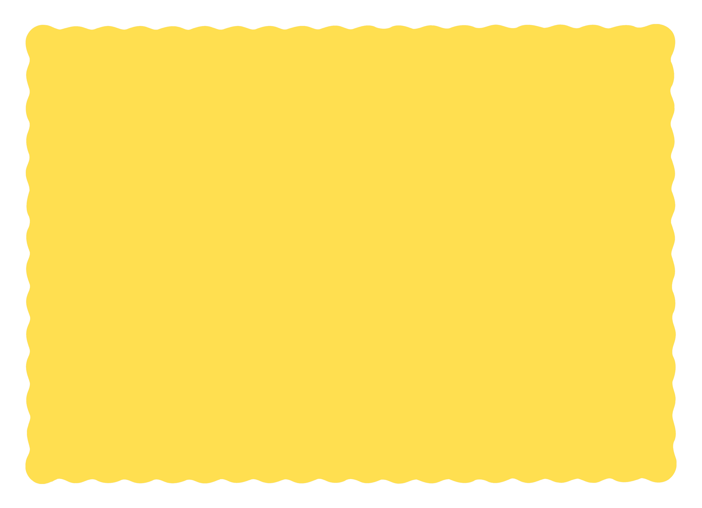 Hoffmaster 310553 Sun-Yellow Paper Placemat, Scalloped Edge, 10" x 14"