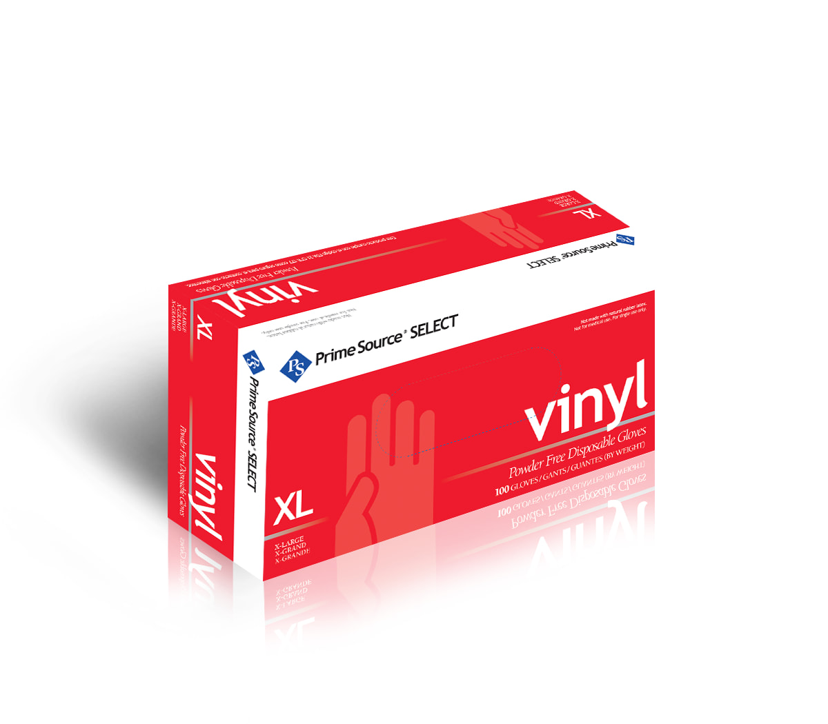 Primesource 75006290 Select XL Clear Vinyl Disposable Gloves, Powder-Free, 1000/CS
