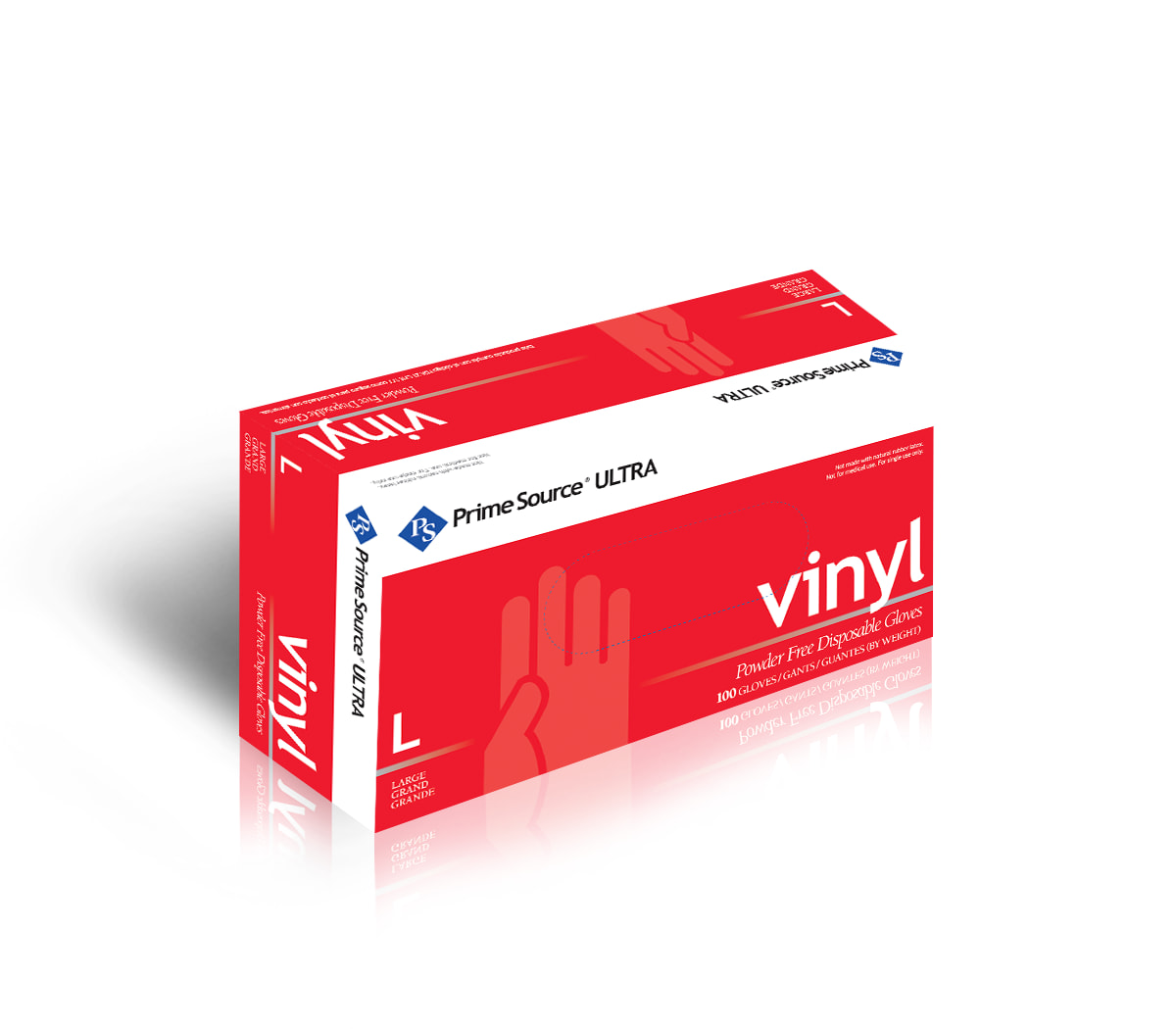Primesource 75006750 Ultra XL Blue Vinyl Disposable Gloves, Powder-Free, 1000/CS