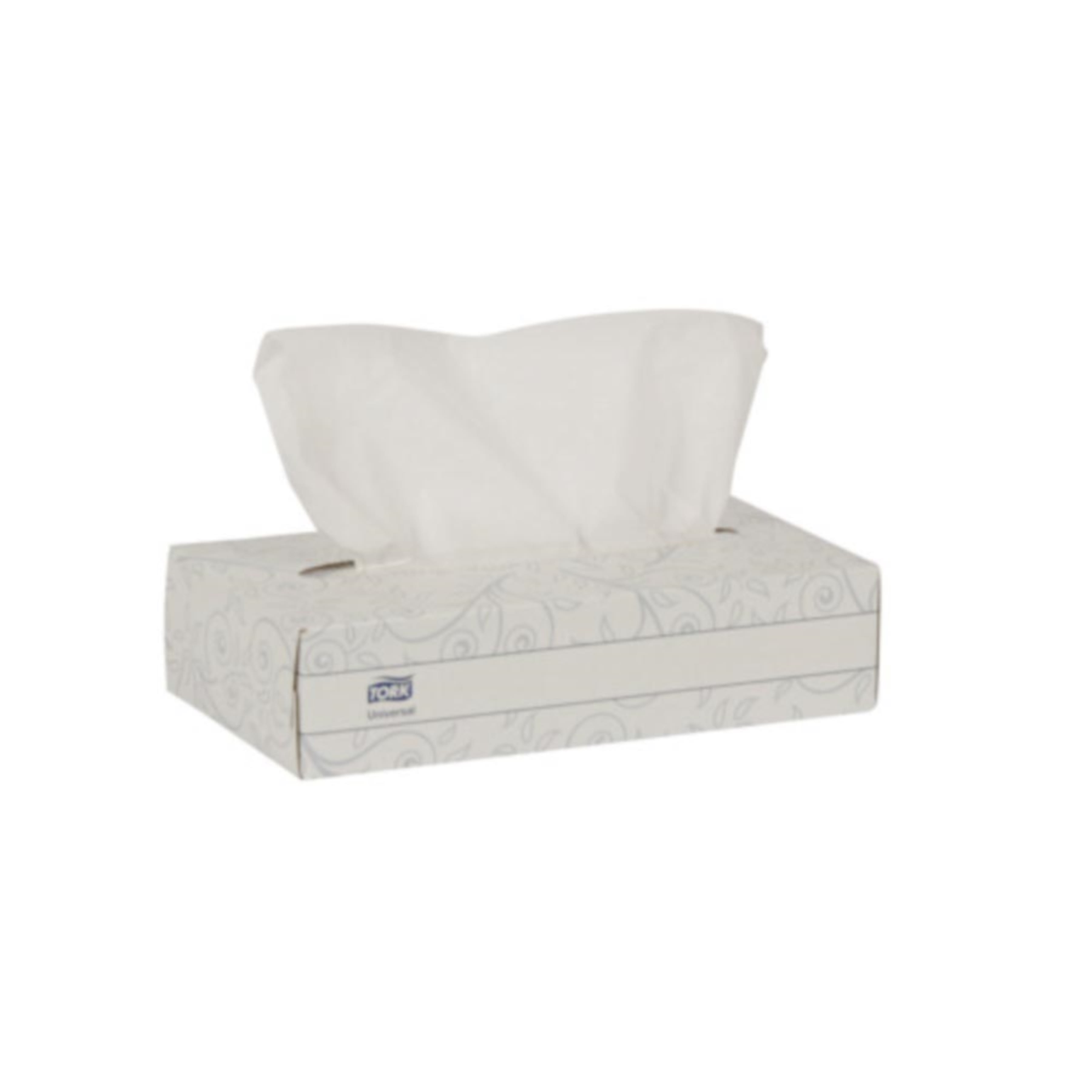 Tork TF6710A Universal Facial Tissue 2-Ply Flat Box White 3000/Case