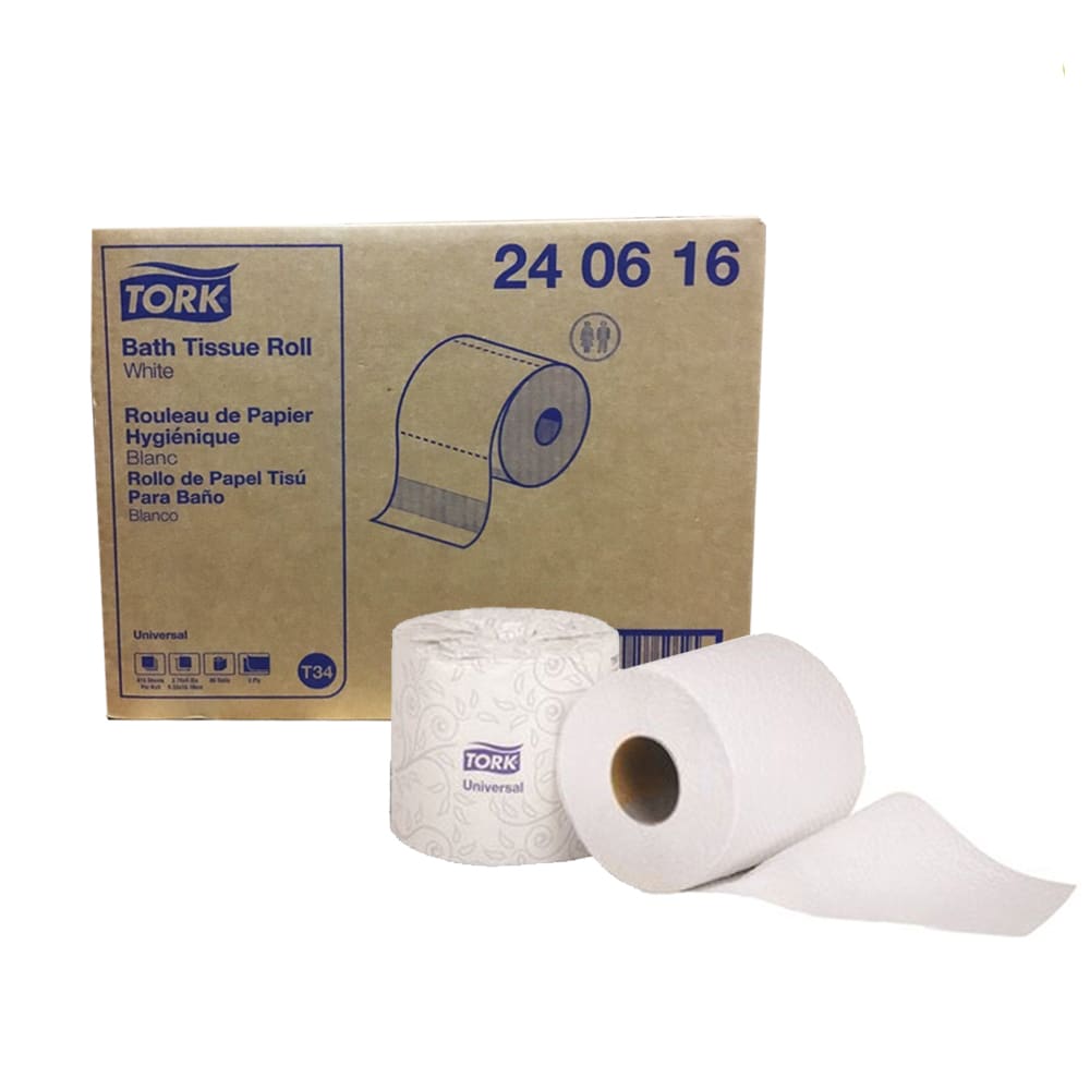 Tork 240616 Toilet Paper Roll White, 2 Ply, 3.75" x 4" 48/Case
