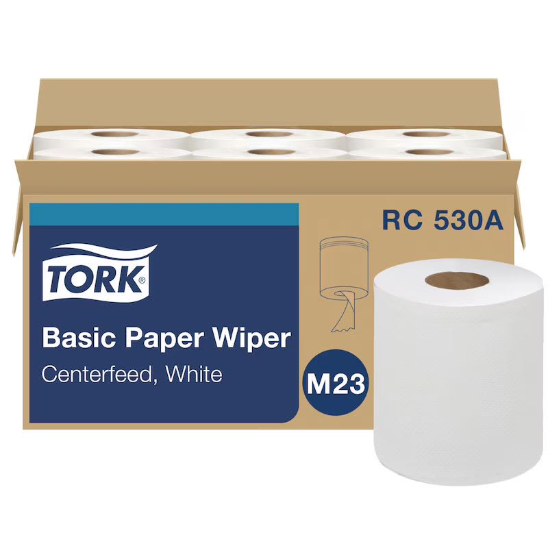 Tork RC530 Universal Centerfeed Hand Towel 2-Ply White 6/Case