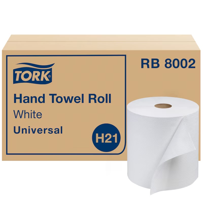 Tork RB8002 Universal Hand Towel Roll White 7.87"X800' 6/Case