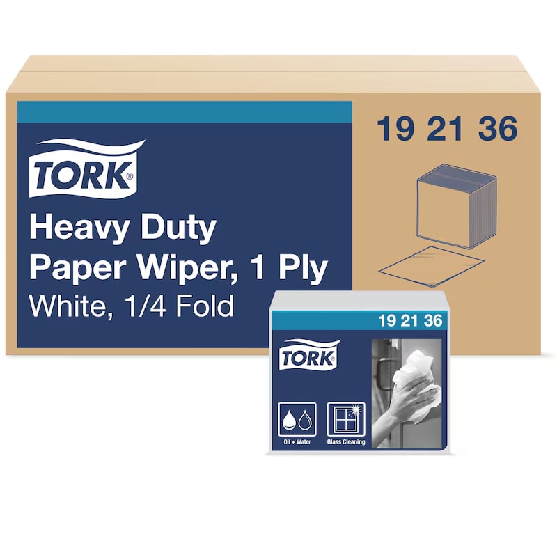 Tork 192136 Heavy-Duty Industrial Paper Wiper White 16/Case