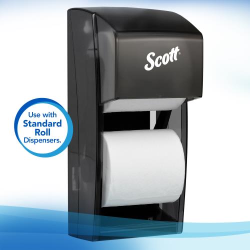 Scott 05102 Fiber Standard Toilet Paper Roll, White, 1 Ply 80/Case