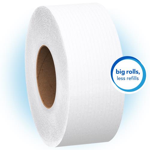 Scott 07304 Cotton Jumbo Toilet Tissue Roll, White 12/Case