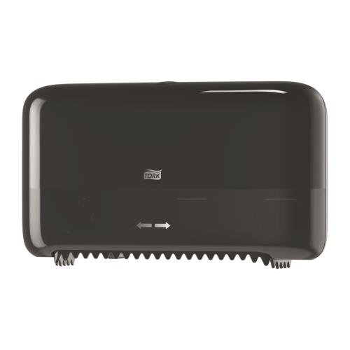 Tork 5511282 Twin Bath Tissue Roll Dispenser Black T7