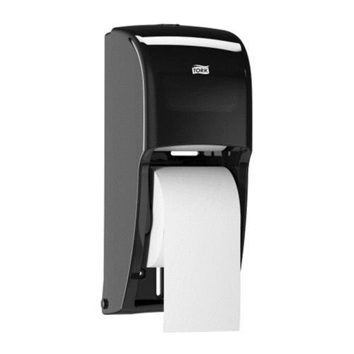 Tork 555628 Twin Toilet Paper Dispenser Black