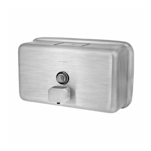Alpine Industries ALP424-SSB Horizontal Surface-Mount Manual Liquid Soap Dispenser, 40 oz, Stainless Steel
