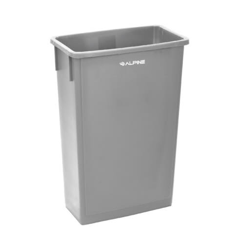 Alpine Industries ALP477-GRY 23 Gallon Slim Waste Container, Gray