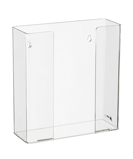 AdirMed ADI902-02-2PK 2-Box Clear Acrylic Glove Dispenser, Wall-Mount, 2/Pk