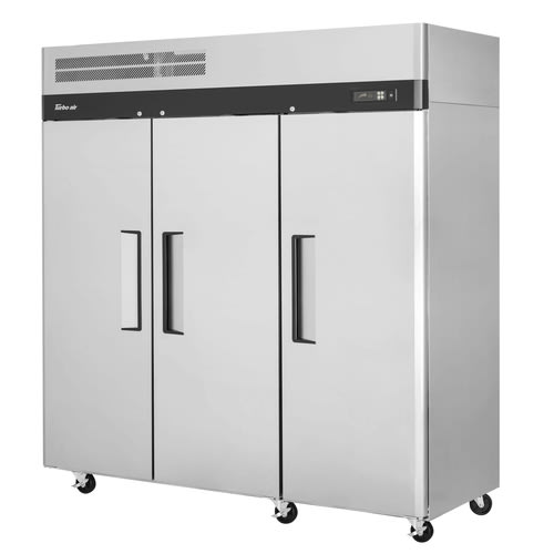 Turbo Air M3F72-3-N M3 Series 78" Three Solid Door Reach-In Freezer