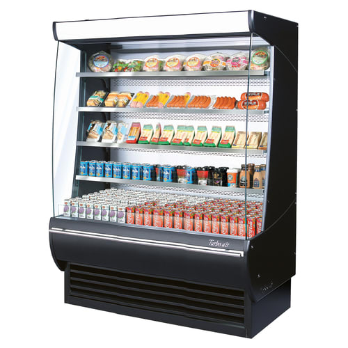 Turbo Air TOM-60DXB-N 60" Black Open Display Merchandiser, Extra Deep