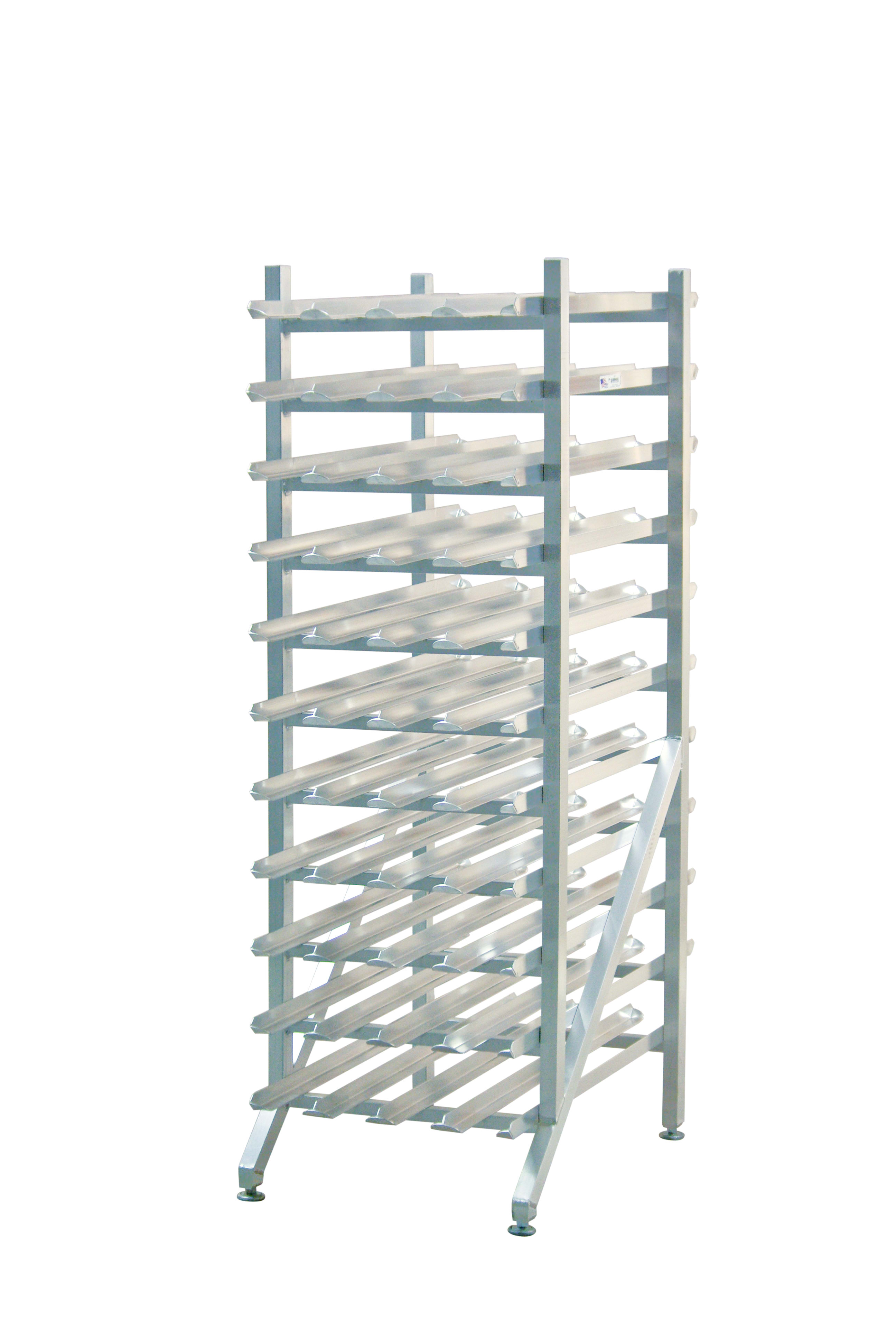 New Age Industrial 1251 Heavy Duty Welded Aluminum Full-Size Stationary Can Rack With Adjustable Feet