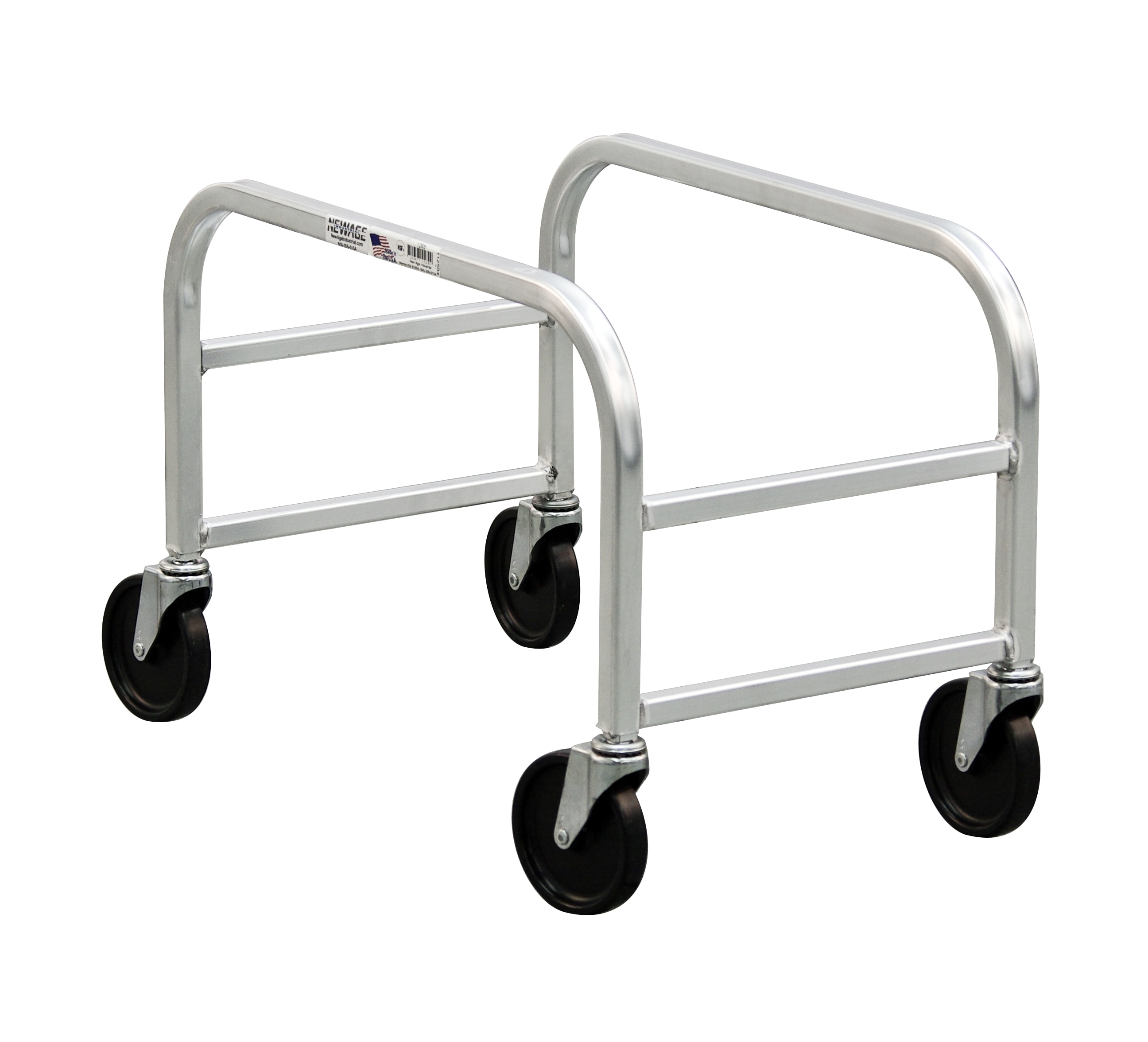 New Age Industrial 1265 1-Lug Mobile Standard Series Welded Aluminum Lug Tub Dolly & Bin Cart
