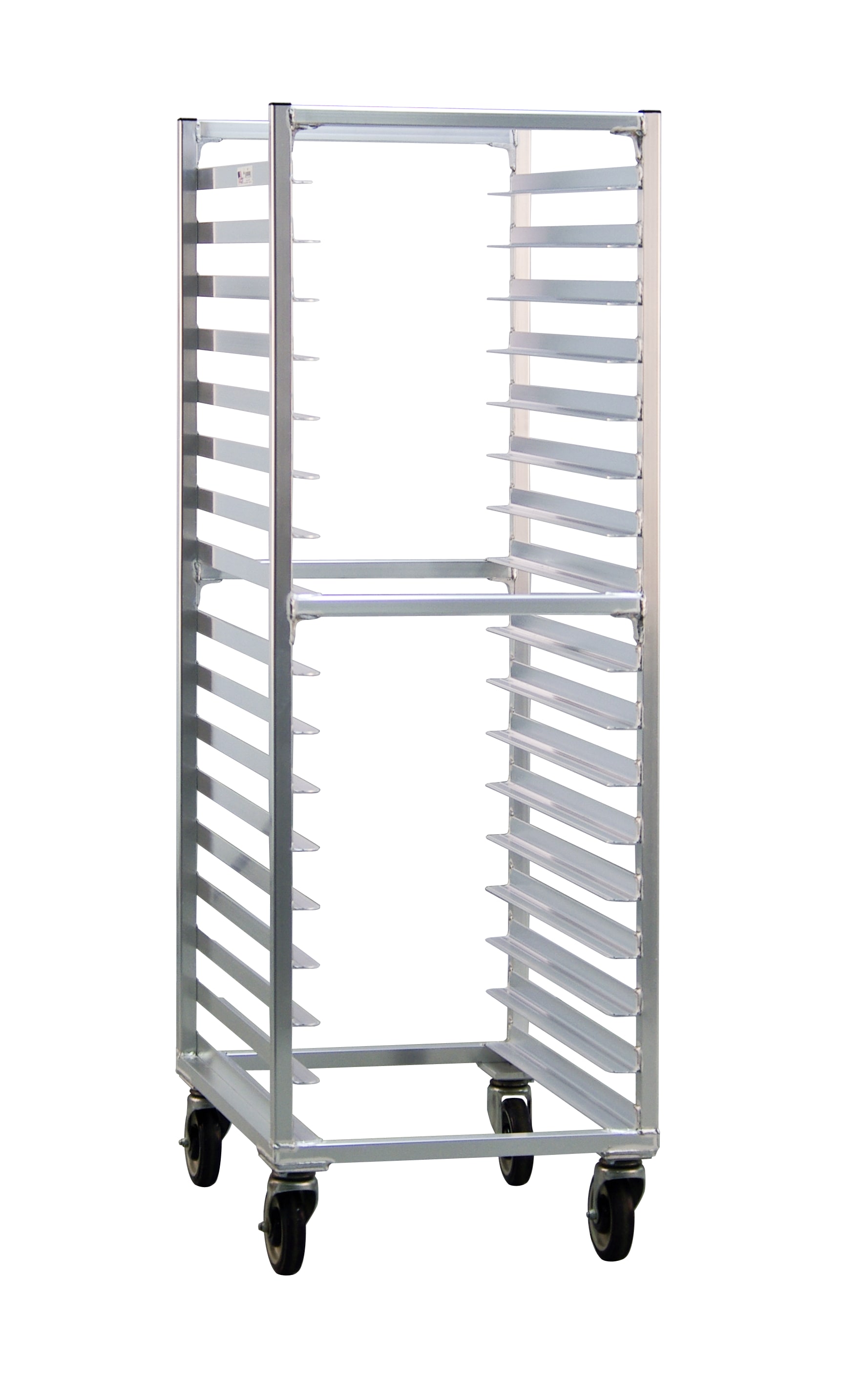 New Age Industrial 1361 Mobile Heavy Duty Welded Aluminum 3/4-Sized End-Loading Sheet (Bun) Pan Rack