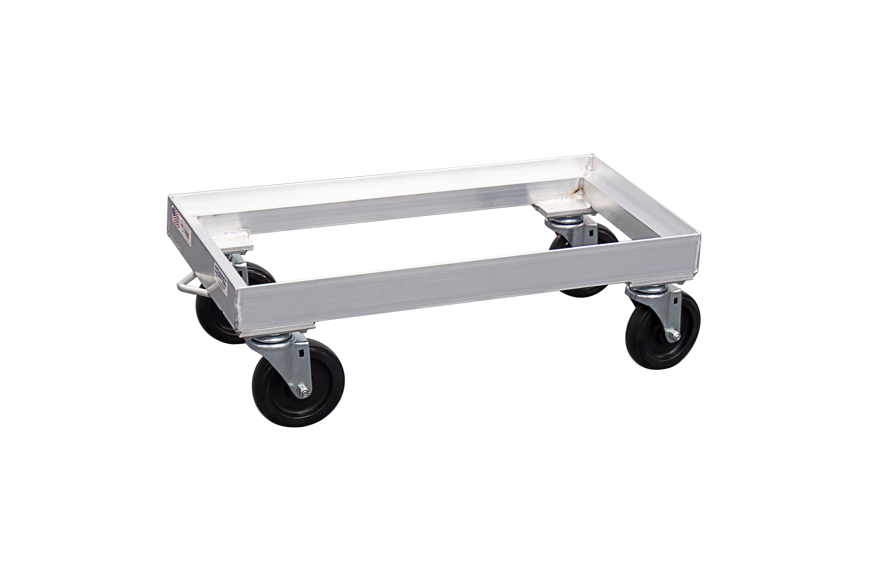 New Age Industrial 1620 Heavy Duty Welded Aluminum Milk Crate Dolly - Double Stack