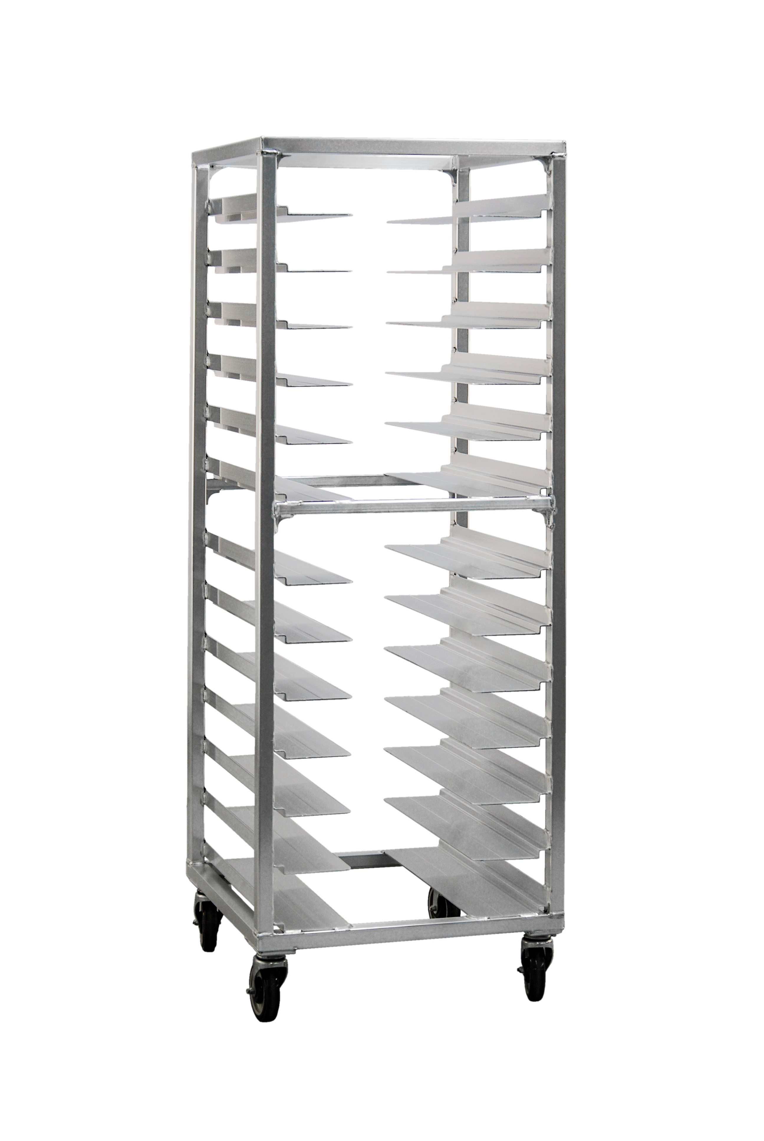 New Age Industrial 1640 Heavy Duty Welded Aluminum Universal Pan Rack with Stepped-Angles