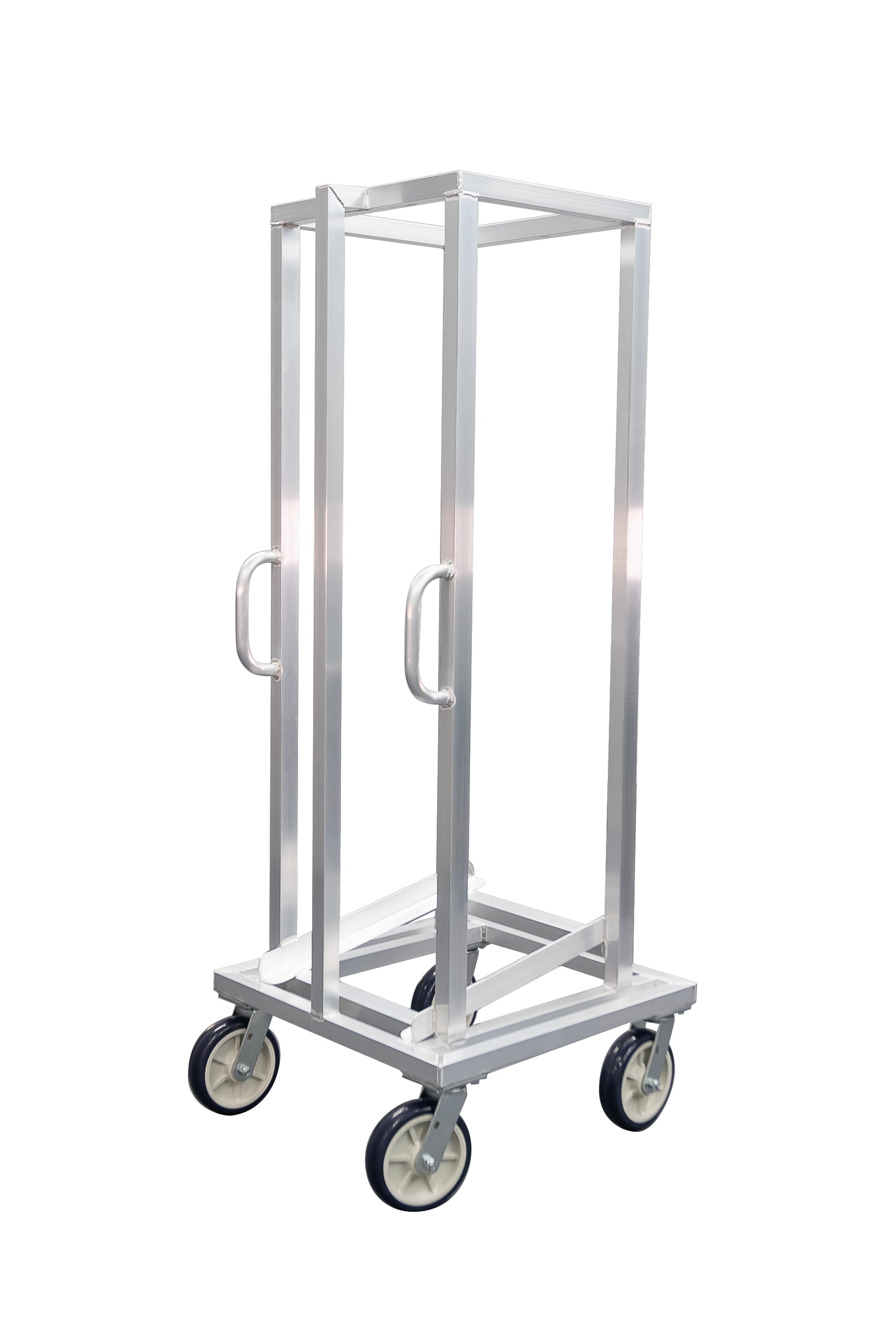 New Age Industrial 50112 Mobile Heavy Duty Welded Aluminum Bulk Sheet (Bun) Pan Dolly With Dual Grip Handles & Mega Duty Casters