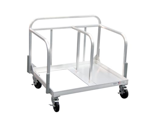 New Age Industrial 51702 Mobile Heavy Duty Welded Aluminum Two-In-One Universal Bulk Combination Storage & Transport Dolly