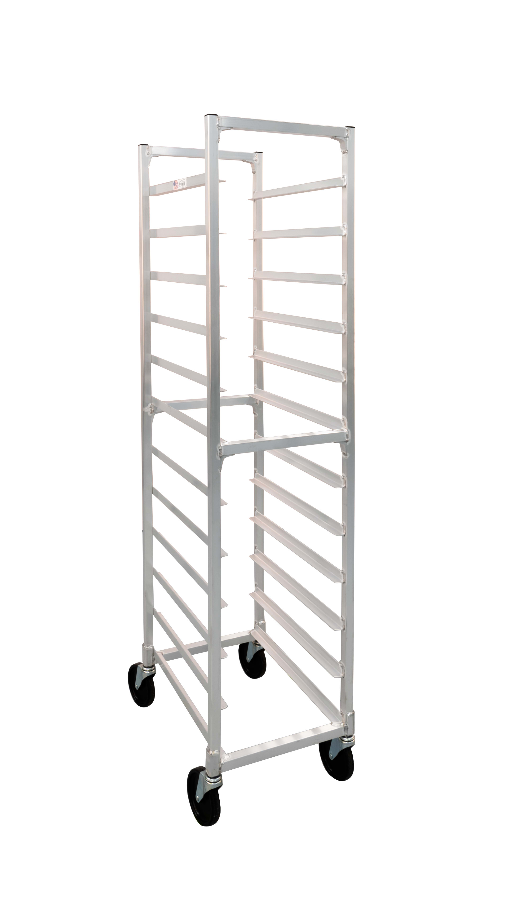 New Age Industrial 52199 Mobile Heavy Duty Welded Aluminum Full-Size End-Loading Steam Table Pan Rack
