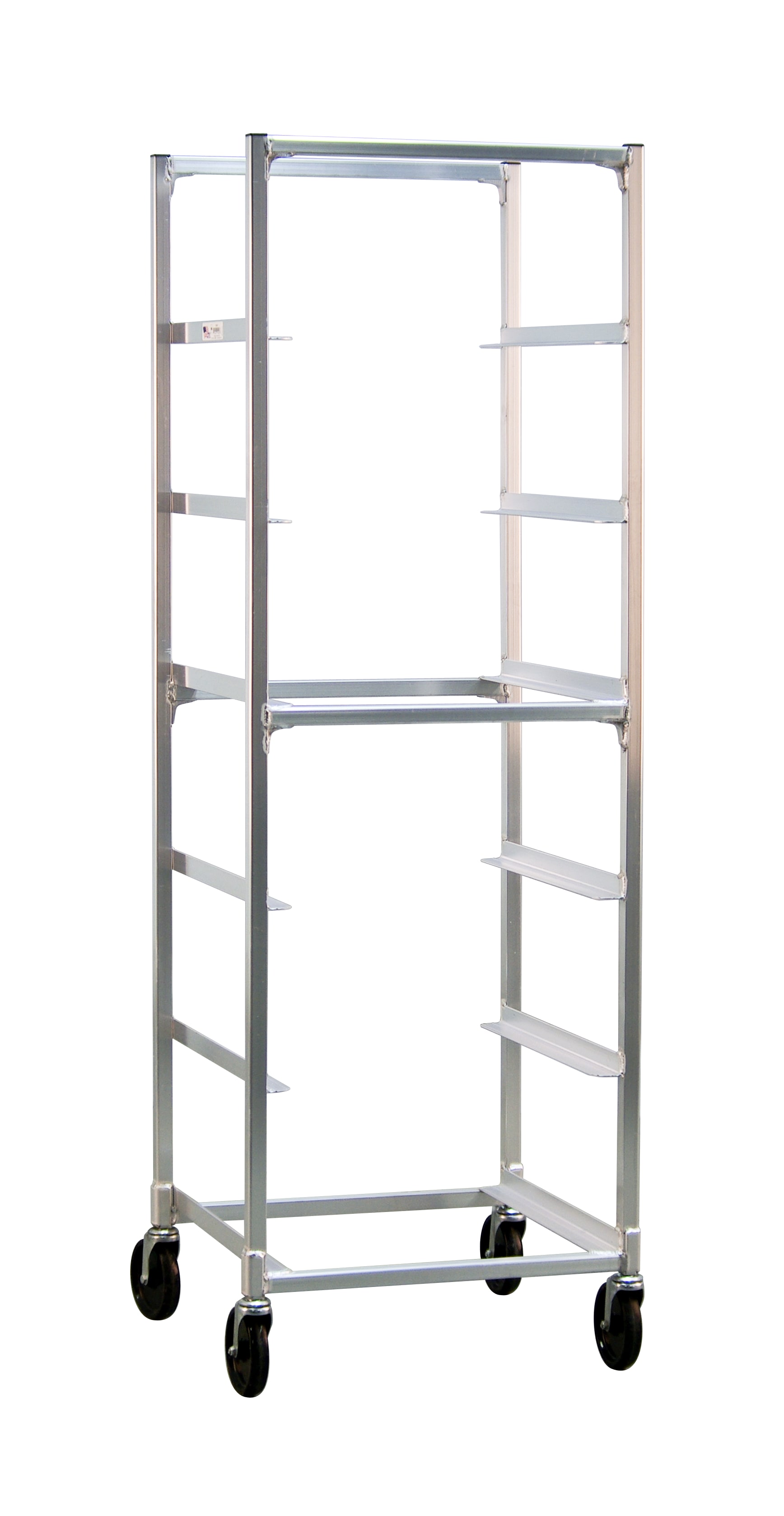 New Age Industrial 93037 Mobile Heavy Duty Welded Aluminum Cup, Glass & Dish Warewashing Rack Cart